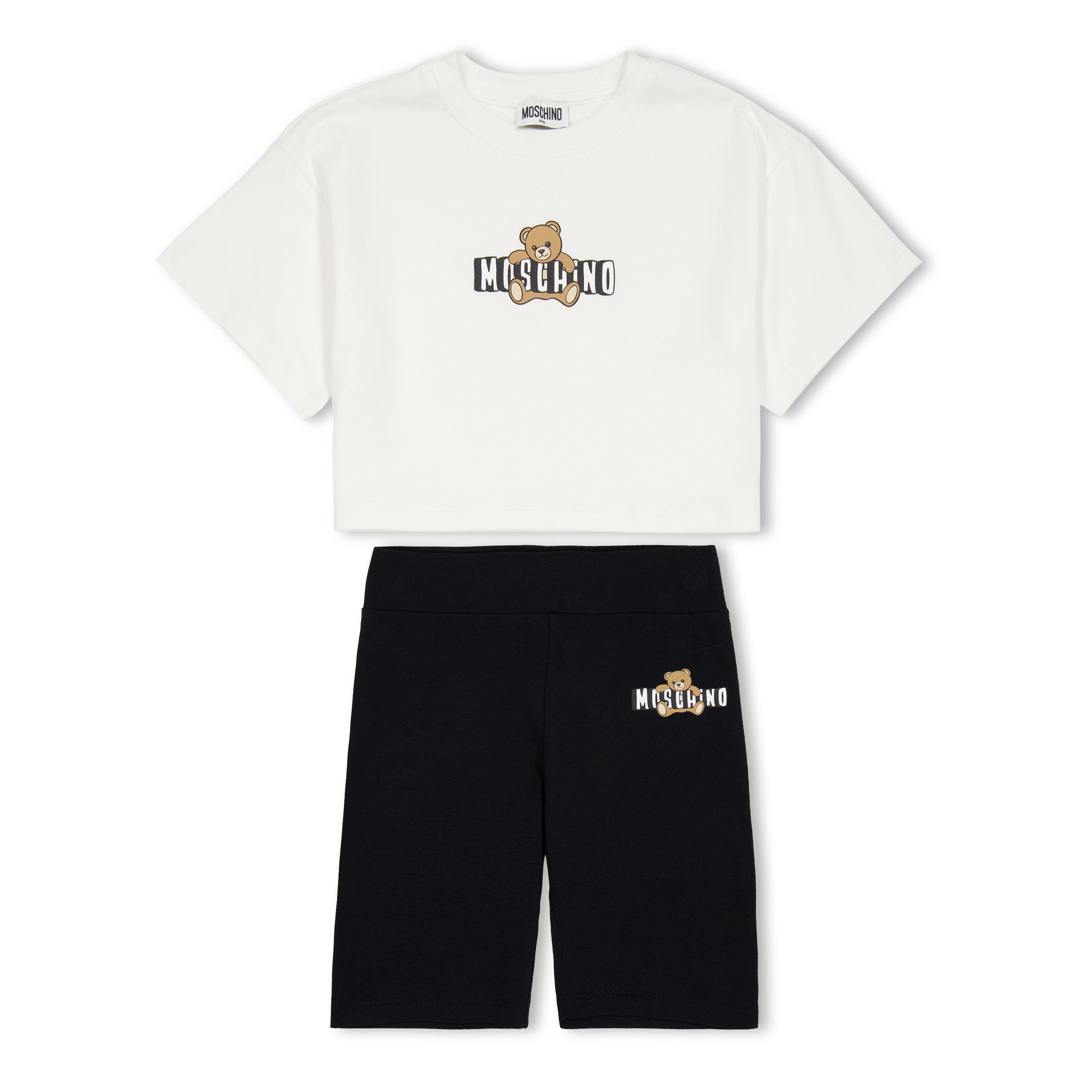 Blk White 80359 - Moschino - Kids' T-Shirt and Leggings Set - 1