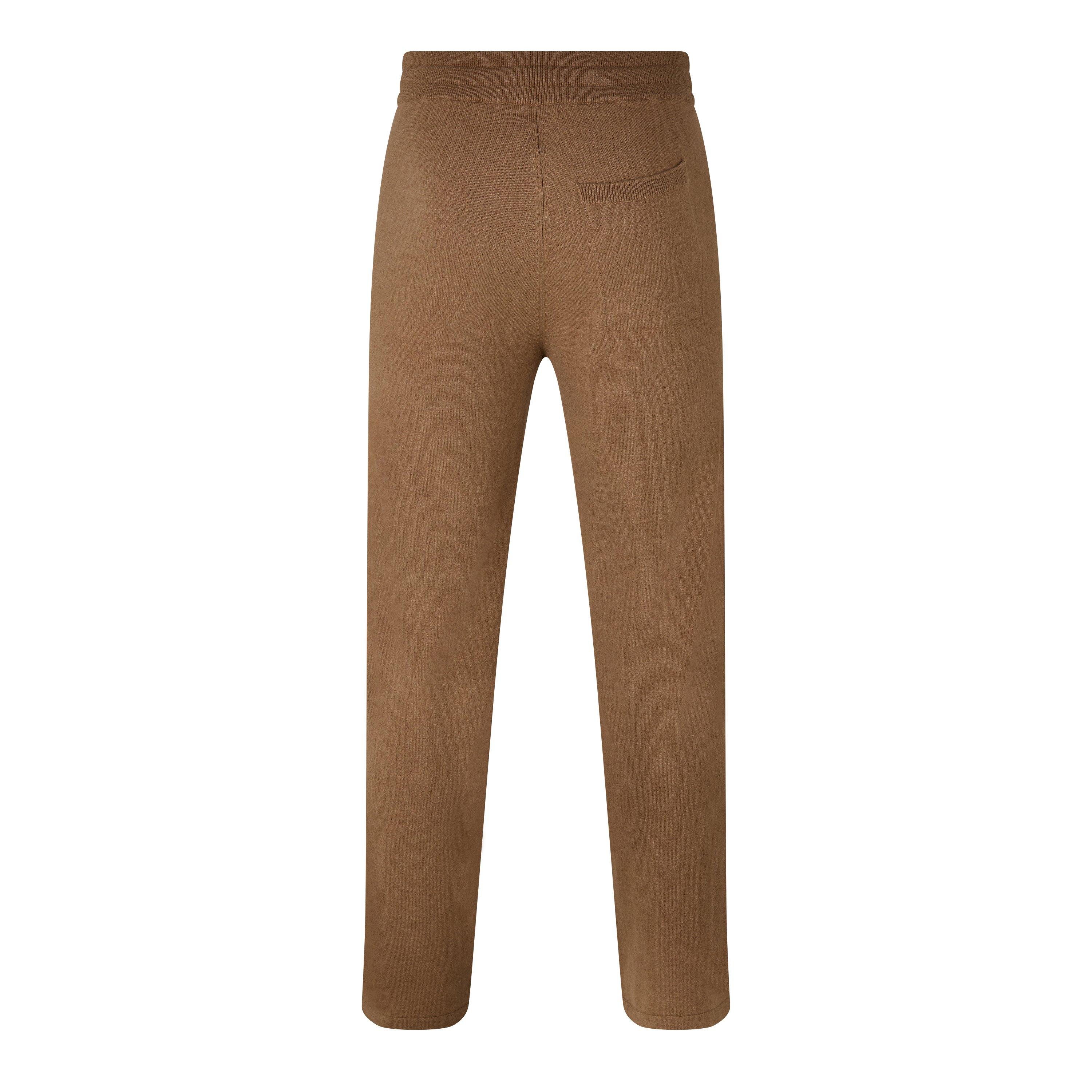 Kamel - Off White - Men's Knitted Joggers Trousers - 2