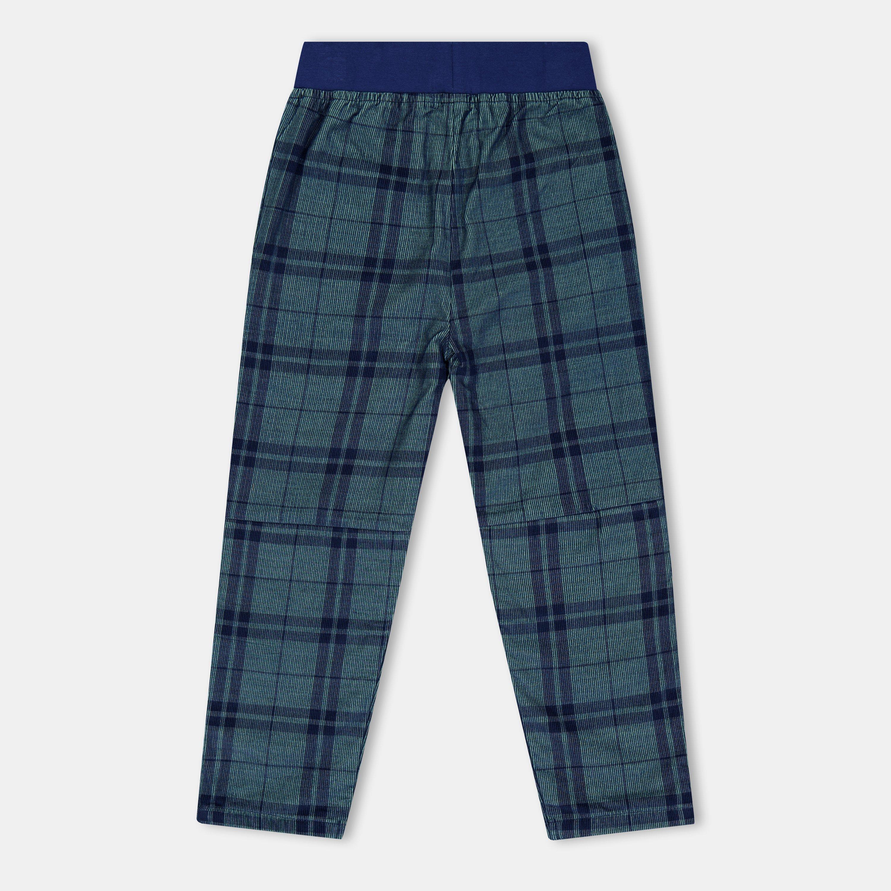 Blue - Lilly and Sid - Pattern Woven Straight Leg Trousers - 2