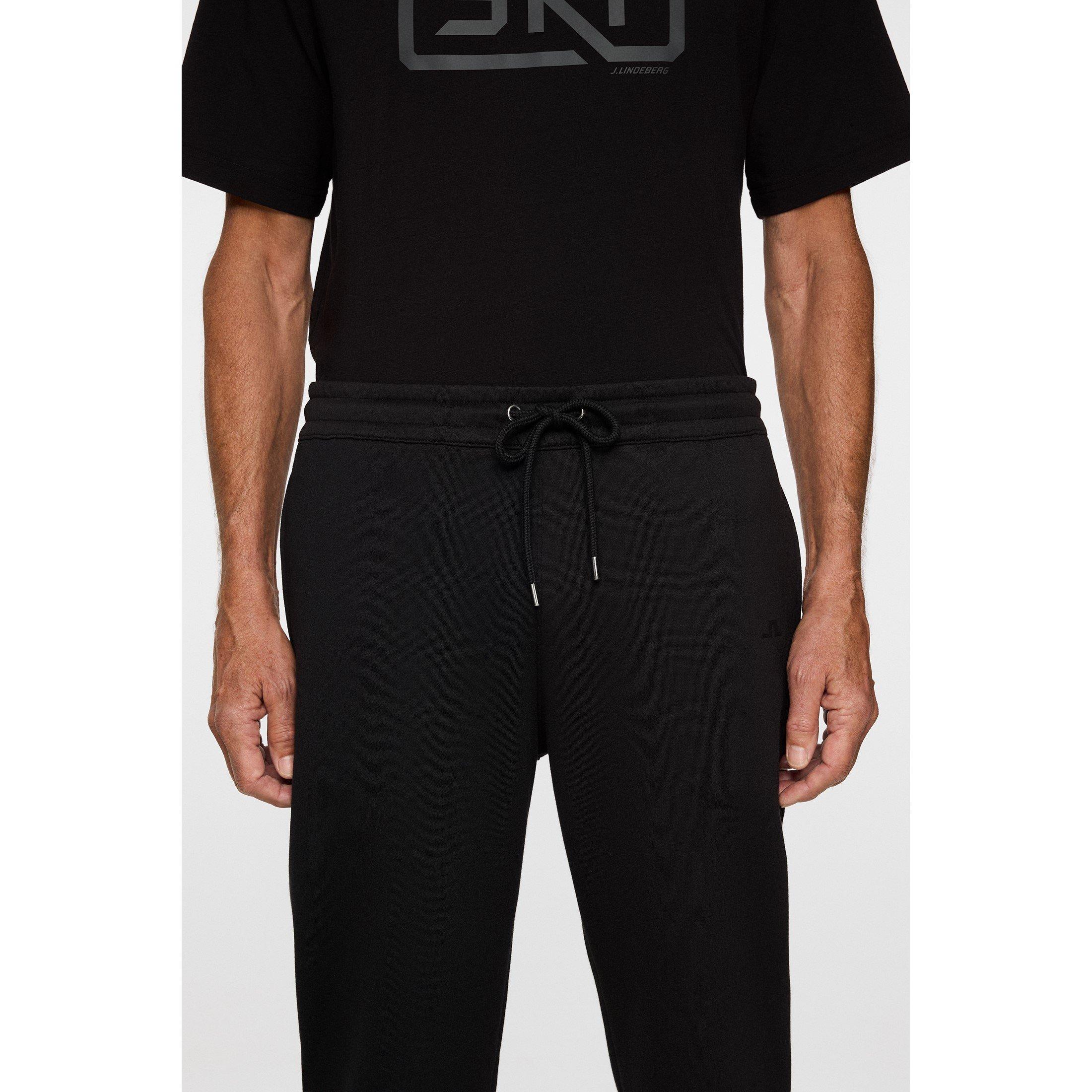Black - J Lindeberg - Men's Alpha Open Hem Jersey Joggers - 5