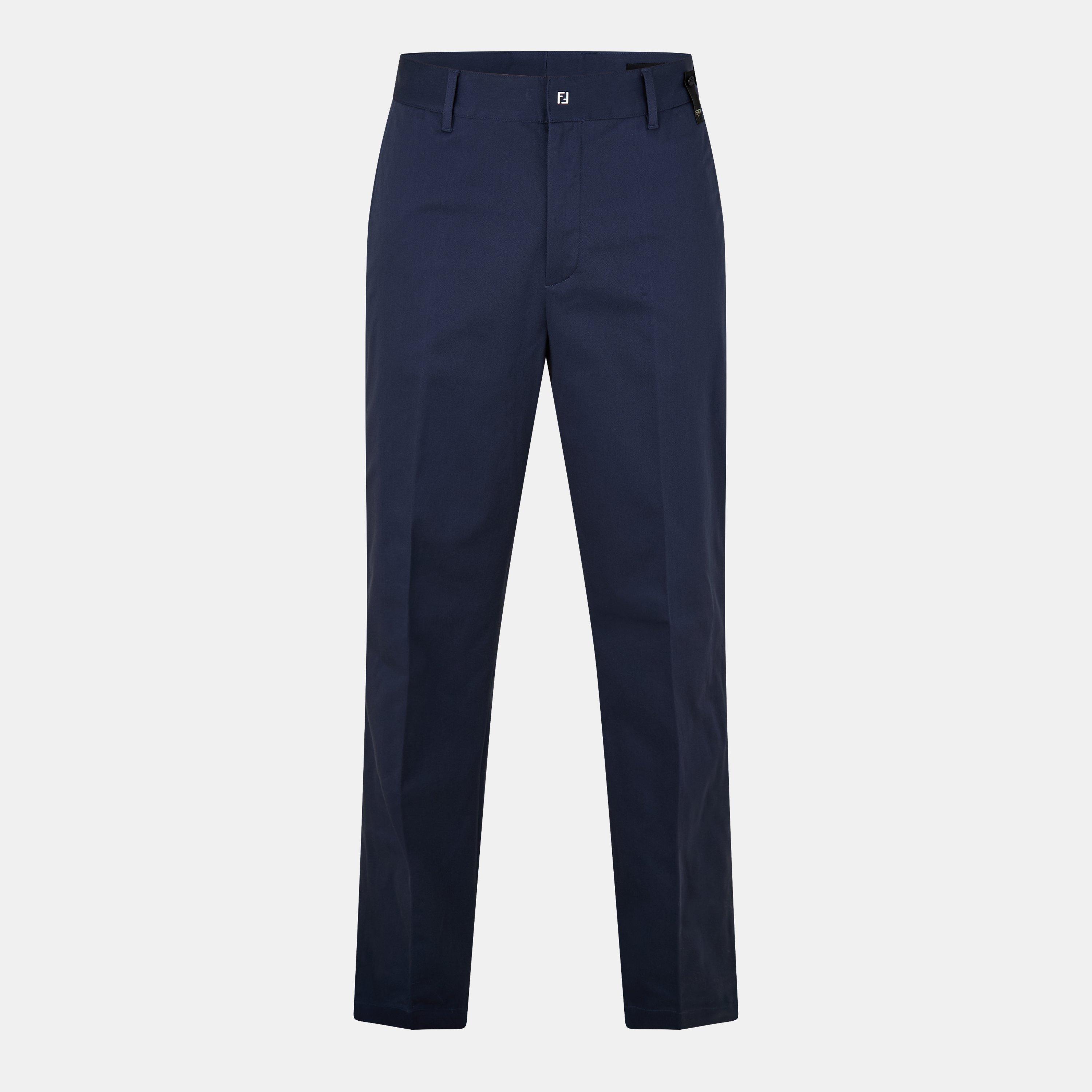 Fendi Gabardine Trousers - Blue - Large