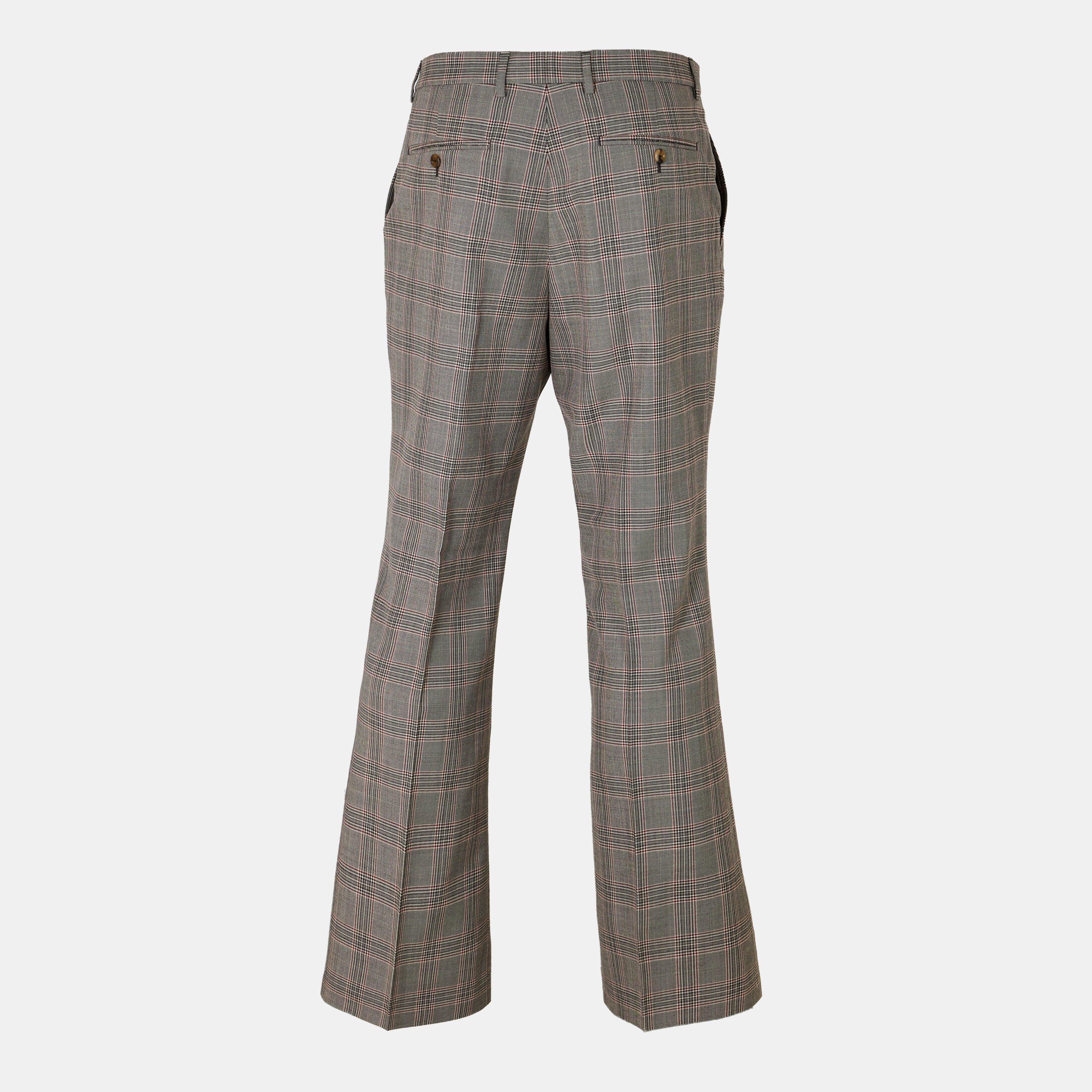 Beige/Brown/Red - Gucci - Men's Straight Leg Trousers - 2