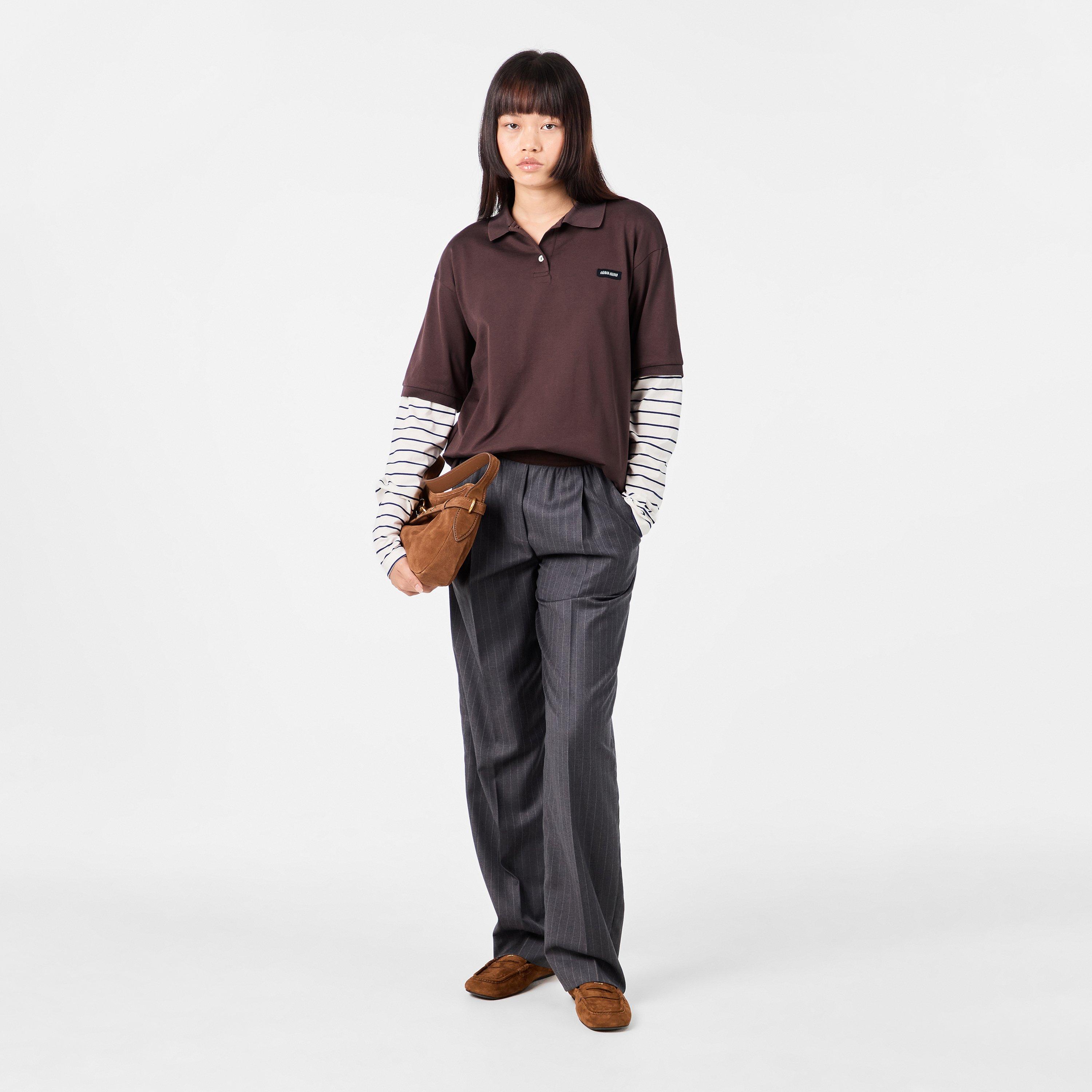 Cacao+Blu - Miu Miu - Women's Long-Sleeve Polos - 6