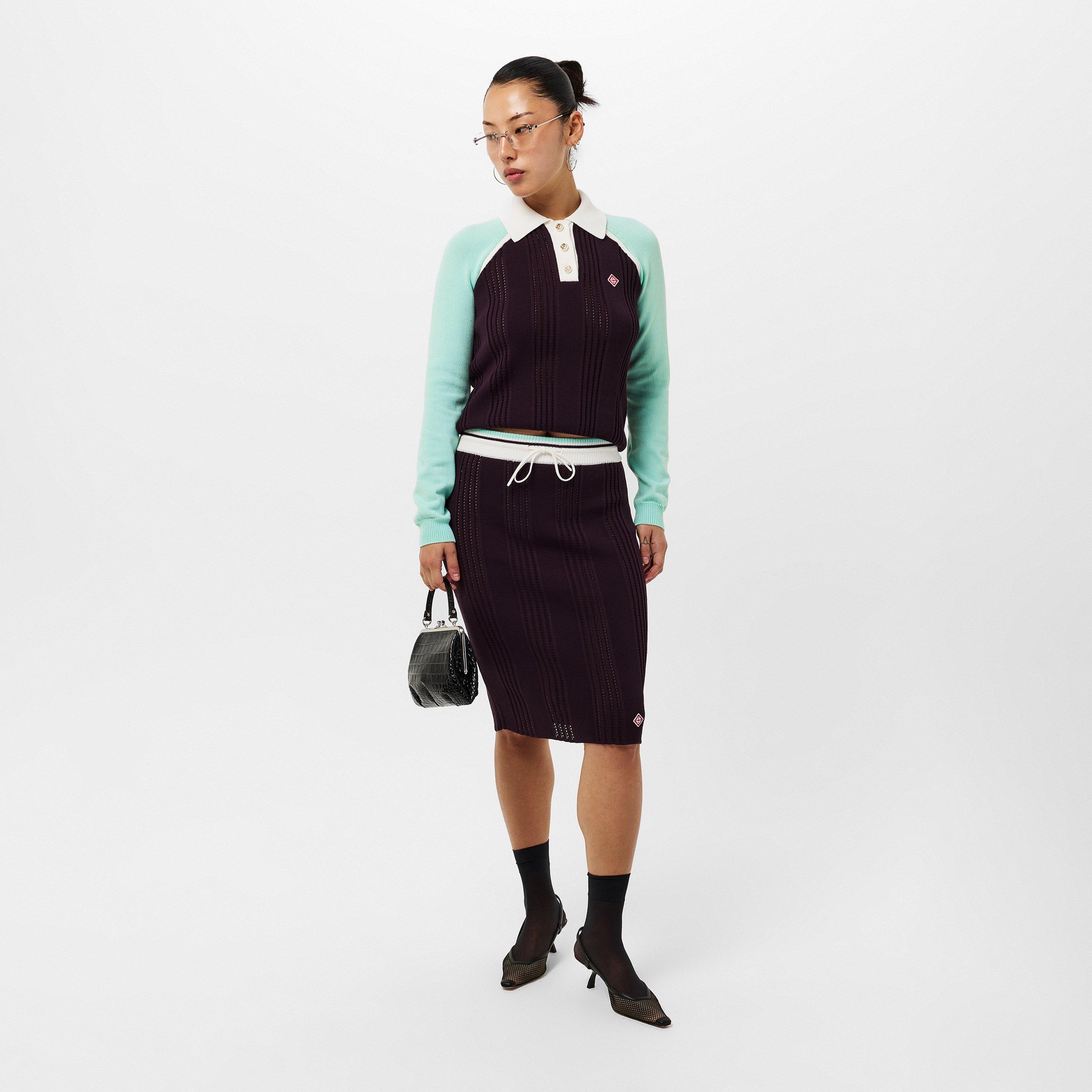 Purple - Casablanca - Women's Sporty Long Sleeve Polo Shirt - 6