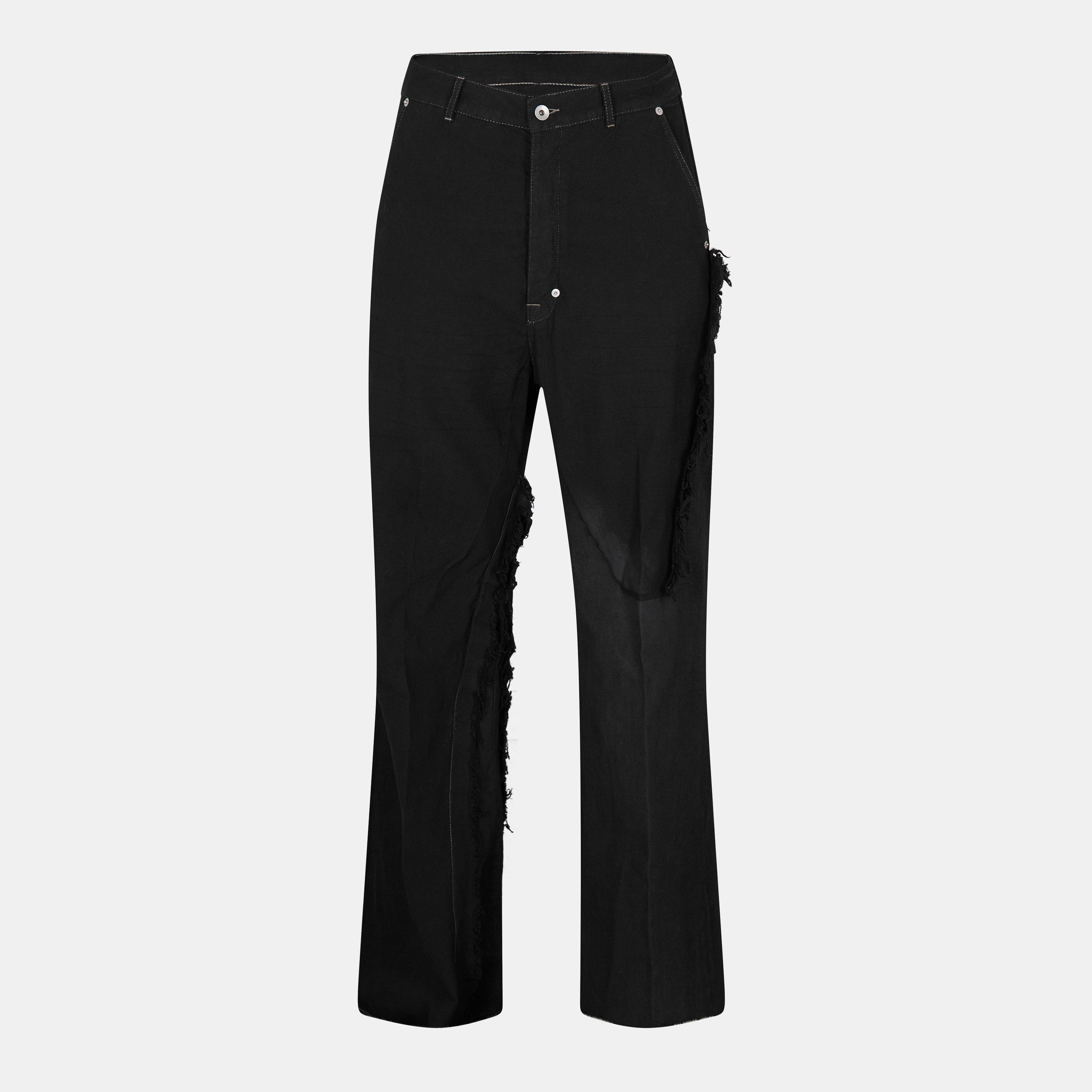 Black 09 - Rick Owens - Men's Joris Straight Leg Trouser - 1