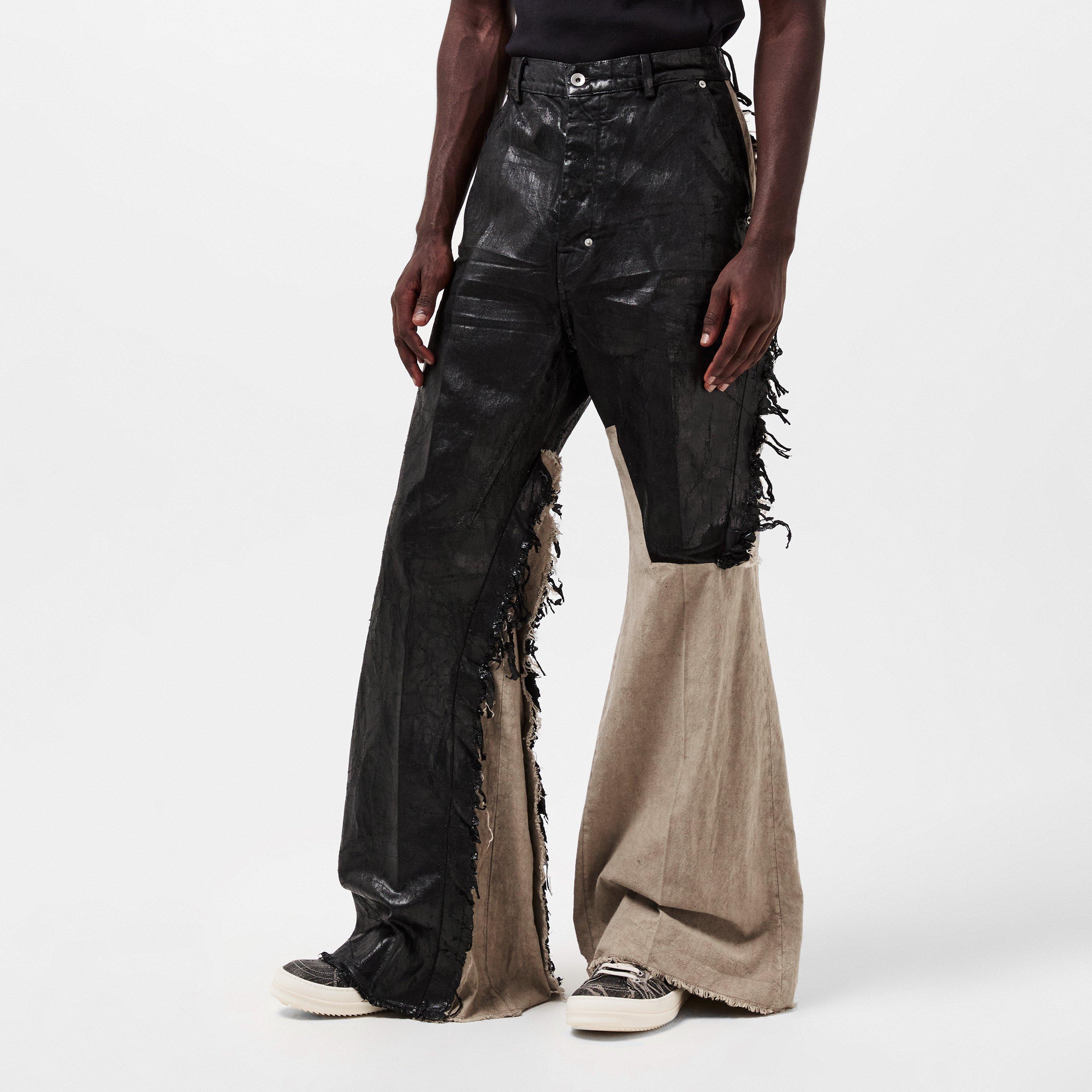 Blk/Nat 0921 - Rick Owens - Men's Joris Straight Leg Trousers - 3