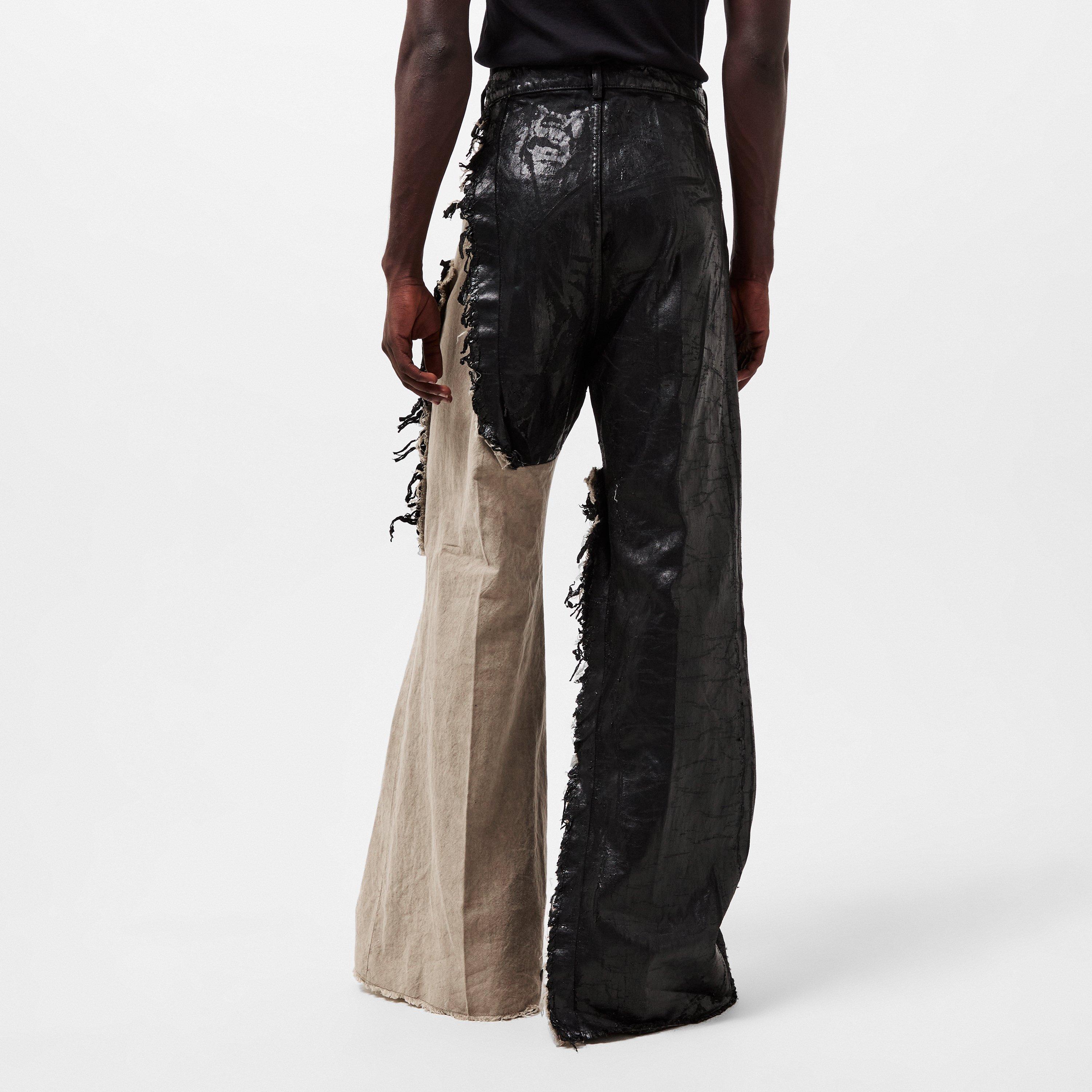 Blk/Nat 0921 - Rick Owens - Men's Joris Straight Leg Trousers - 4