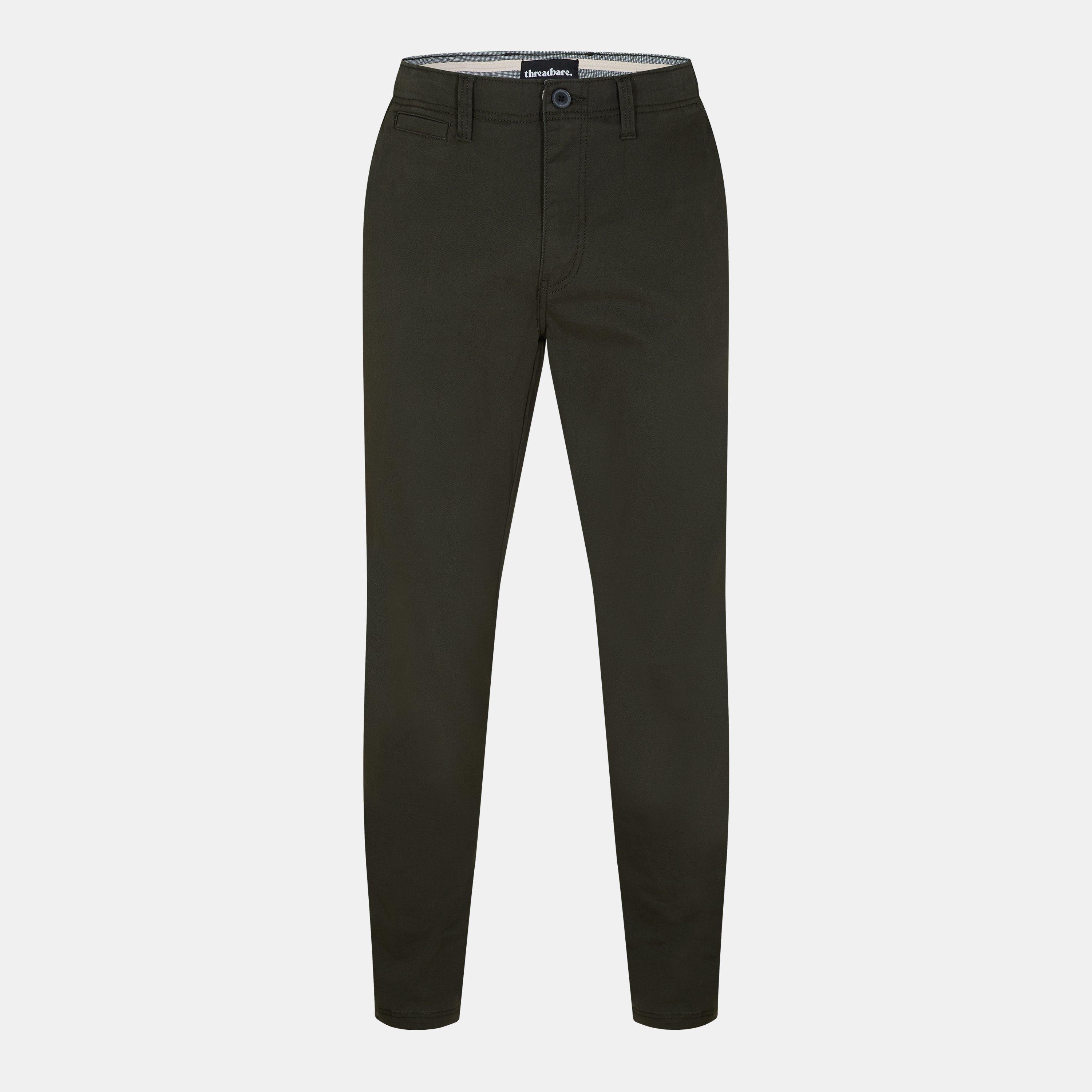 Threadbare Men's Slim Fit Trousers - Forest - 2X Large