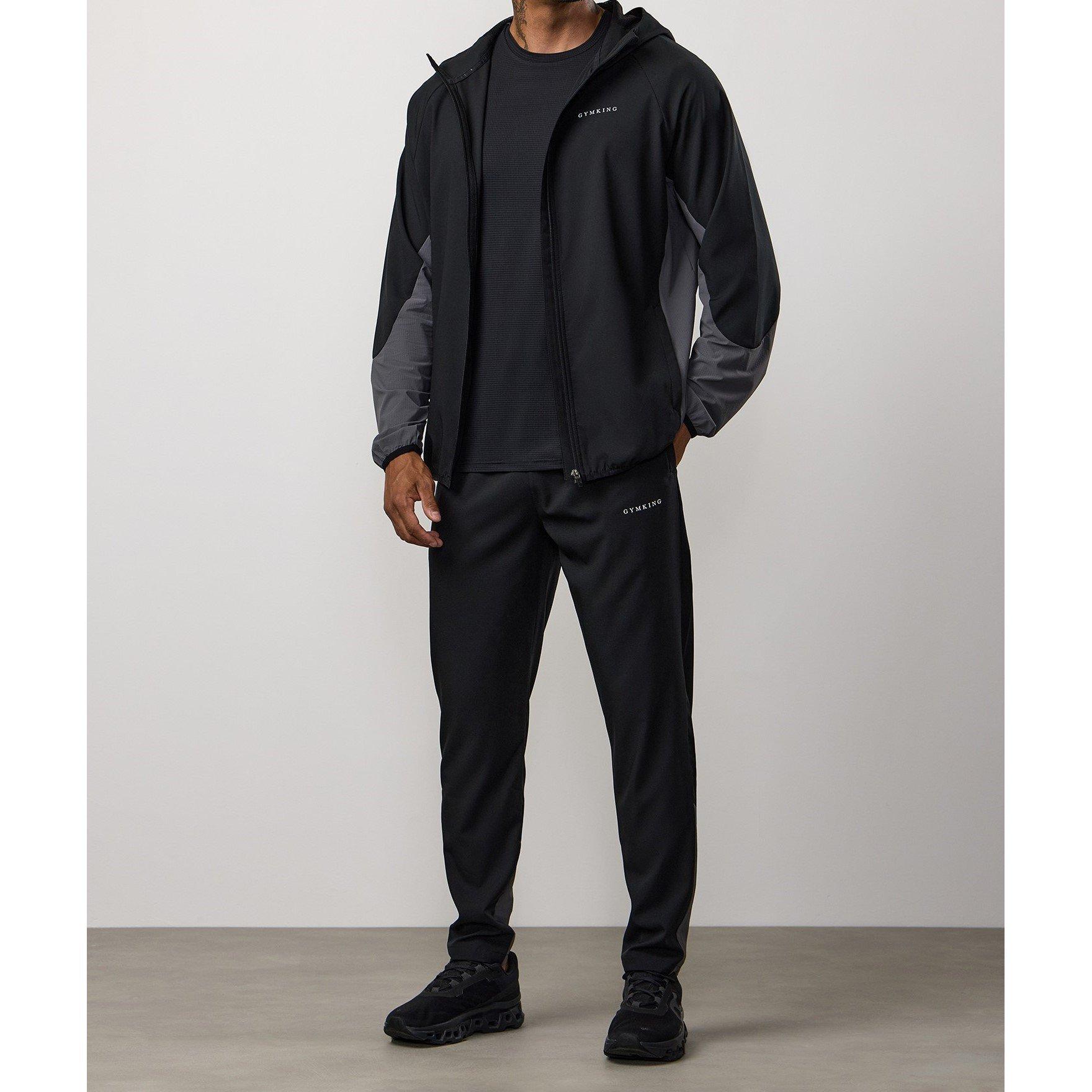 Black/Graphite - Gym King - Mens Progress Woven Tracksuit Bottoms - 6