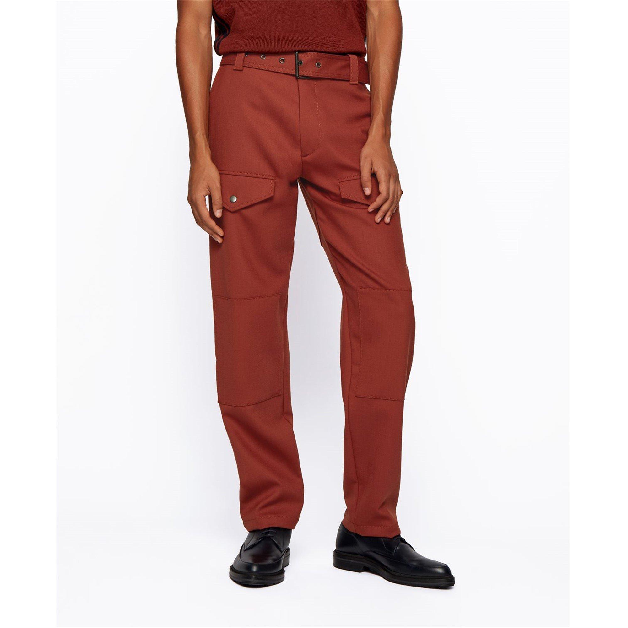 Rust/Copper - Boss - Men's Callio Cargo Trousers - 2
