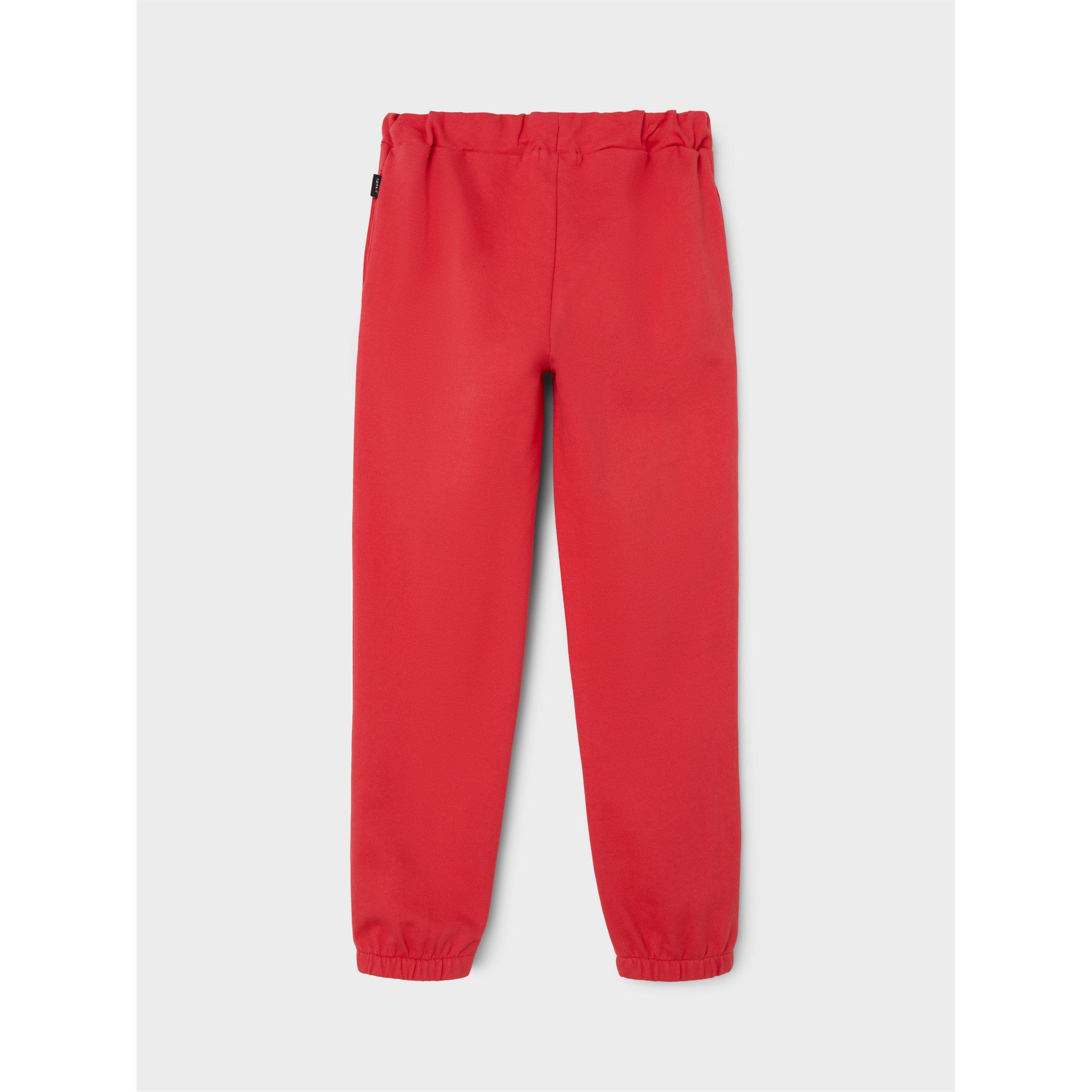 Name It Girls Straight Leg Trousers - Red - 12Y