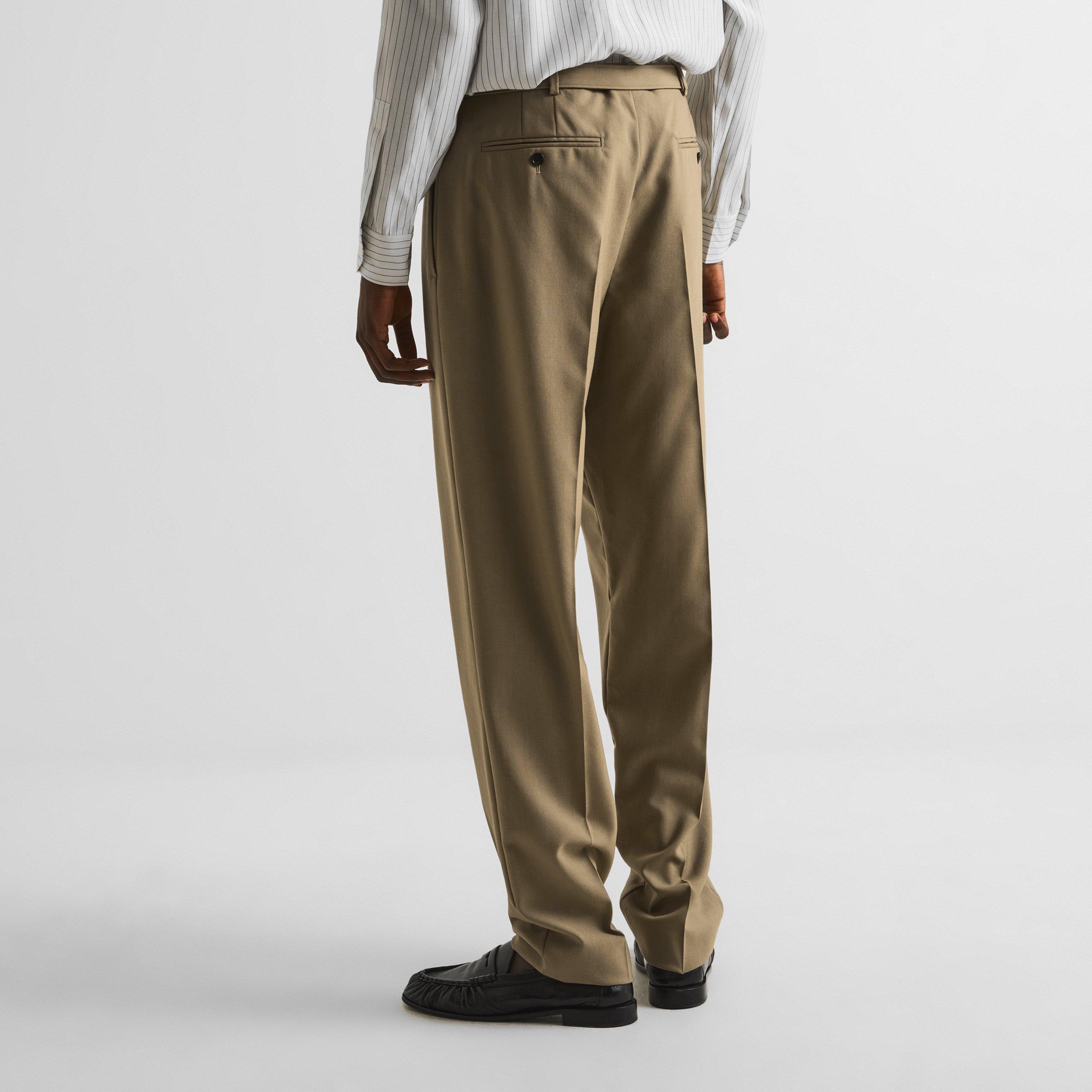 Beige - Saint Laurent - Men's Straight Leg Trousers - 3