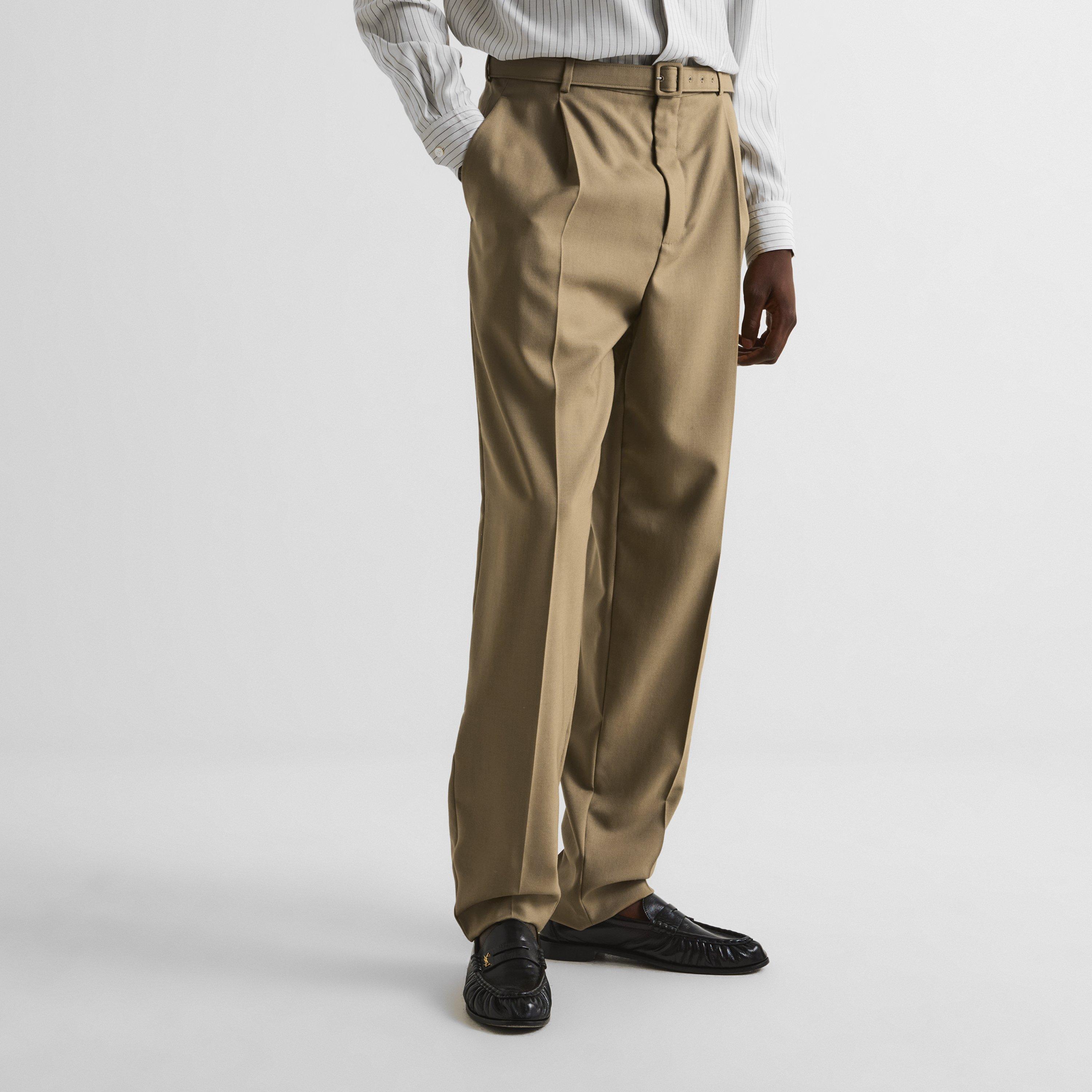 Beige - Saint Laurent - Men's Straight Leg Trousers - 5