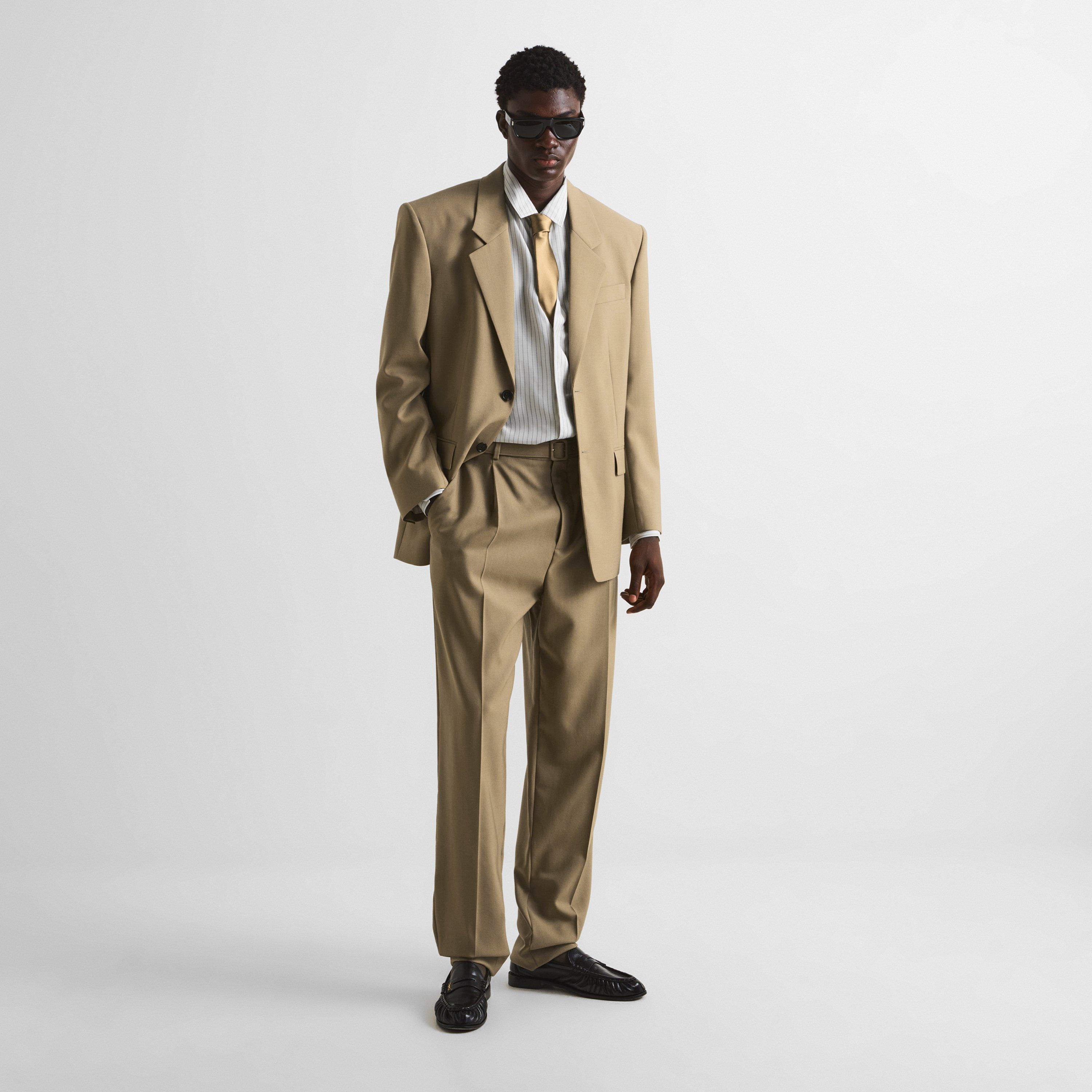 Beige - Saint Laurent - Men's Straight Leg Trousers - 6