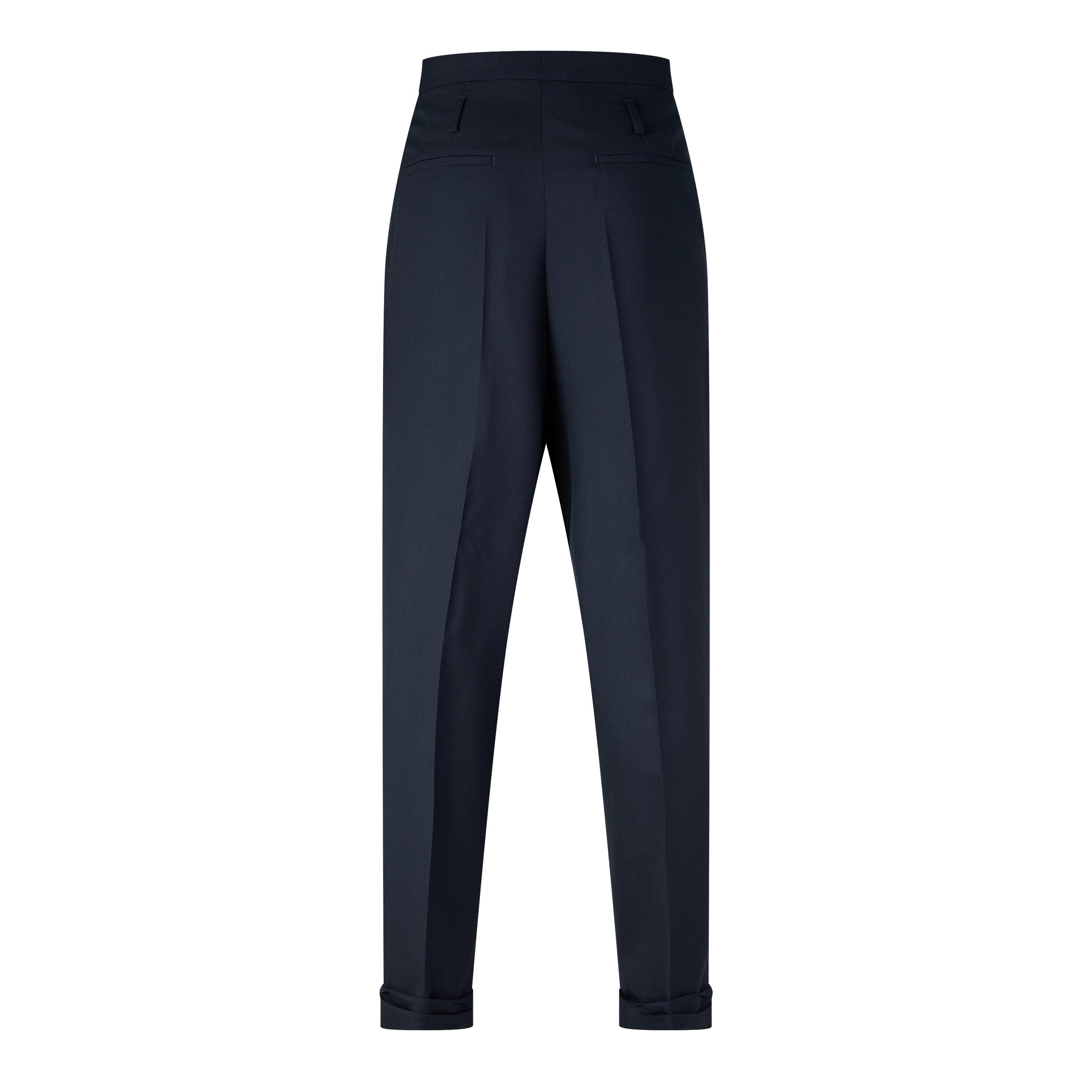 Navy - Saint Laurent - Men's Straight Leg Trousers - 2