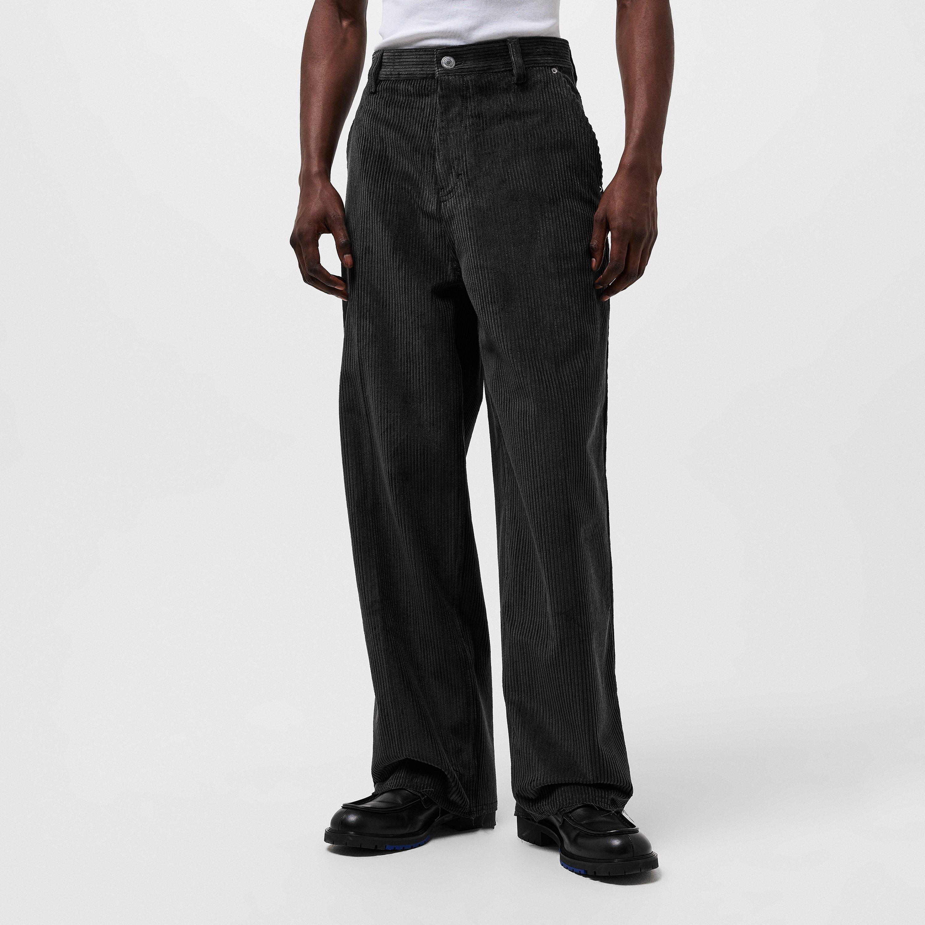 Ami Paris Men's Jumbo Cord Textured Straight Leg Trousers | Cruise