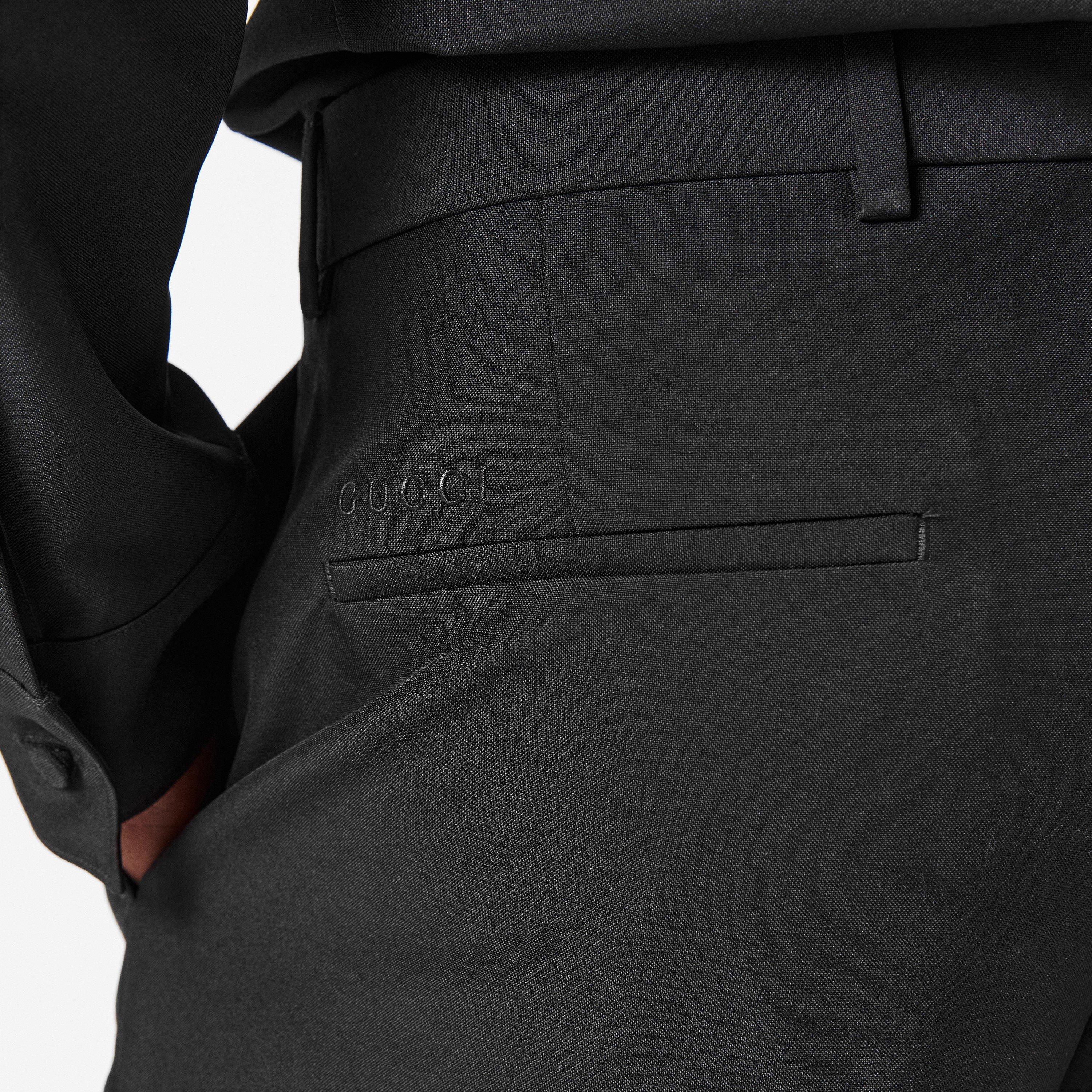 Black - Gucci - Men's Straight Leg Trousers - 5