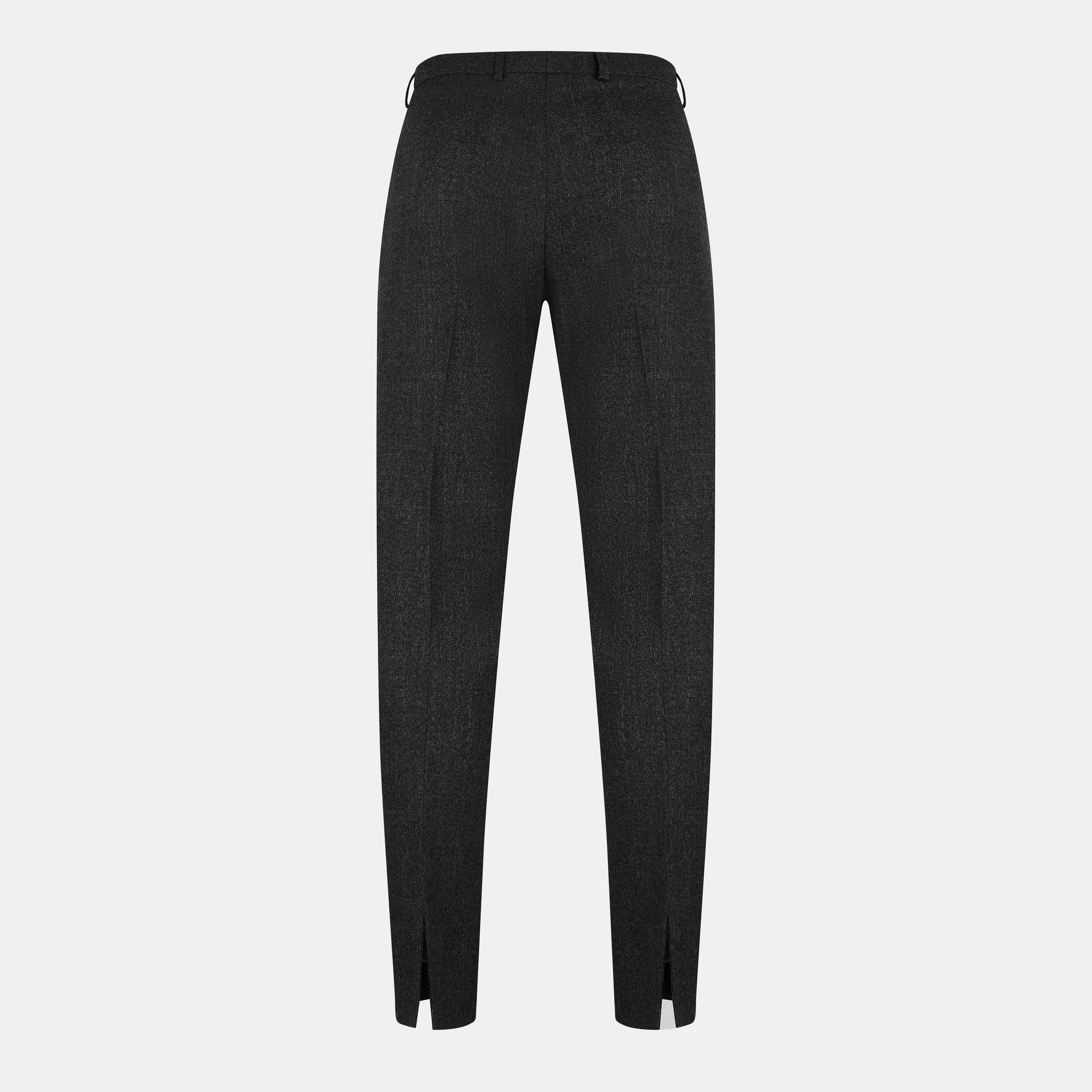 Grey - Gucci - Men's Wool Straight Leg Trousers - 2
