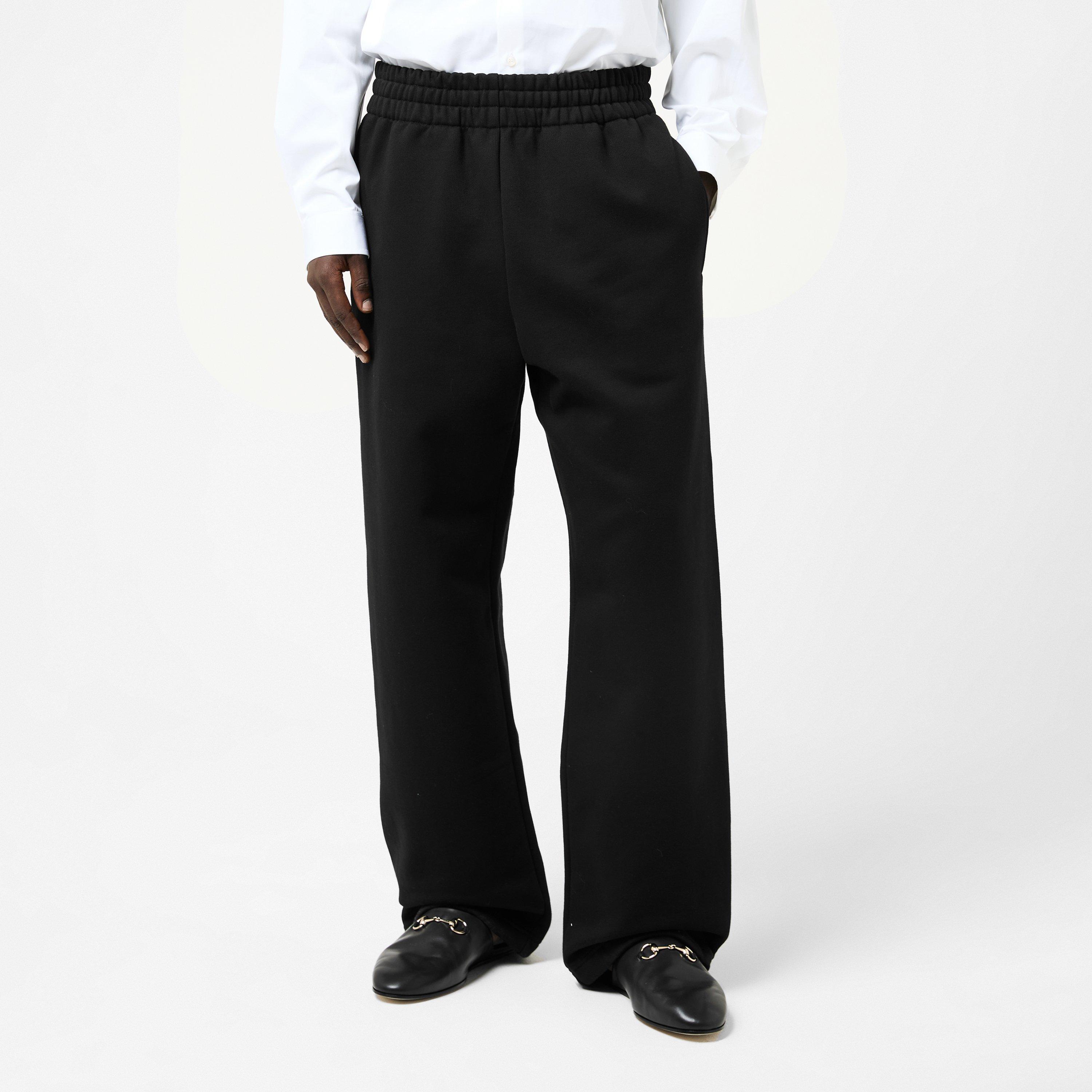 Black - Gucci - Men's Cotton Straight Leg Trousers - 3