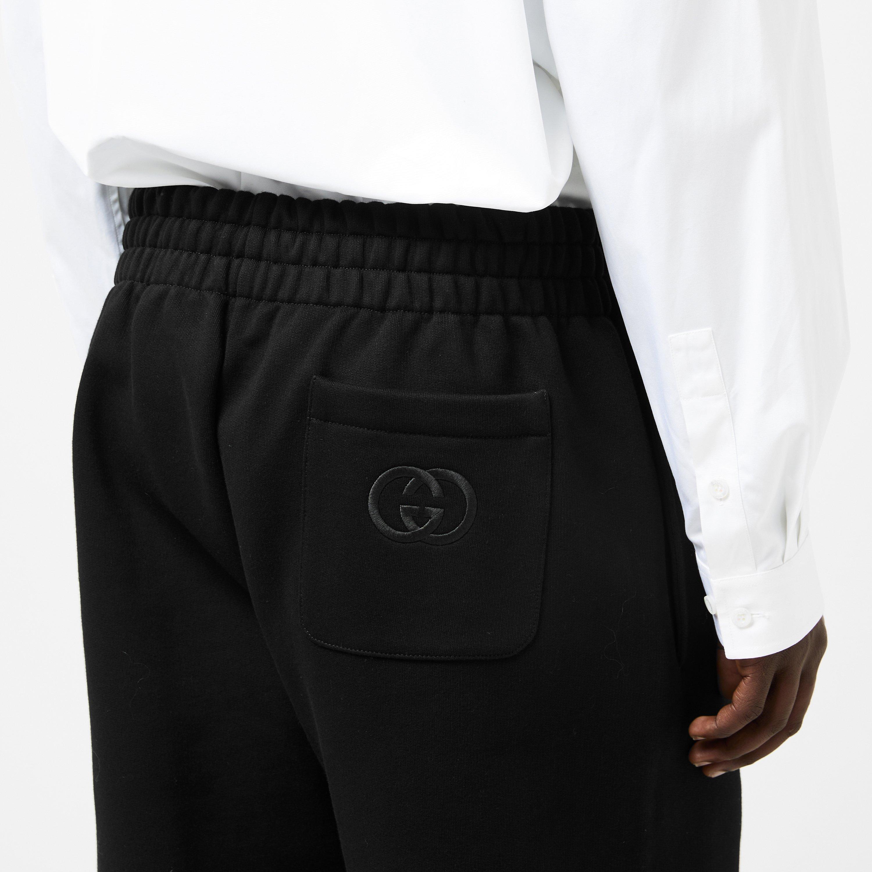Black - Gucci - Men's Cotton Straight Leg Trousers - 5
