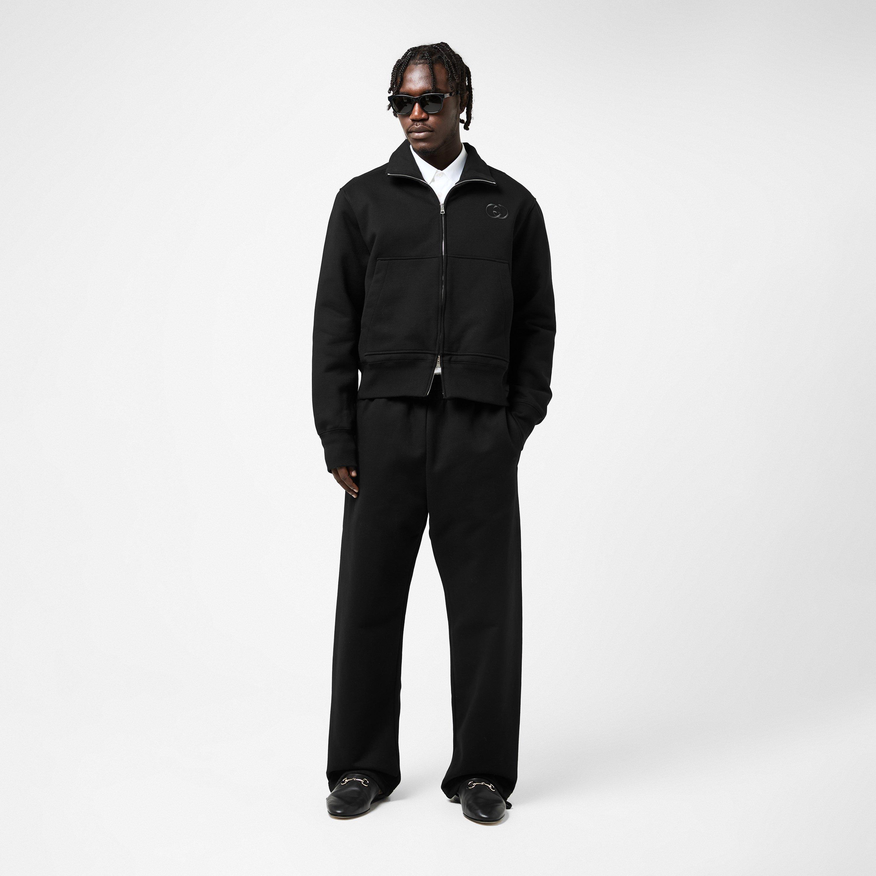 Black - Gucci - Men's Cotton Straight Leg Trousers - 6