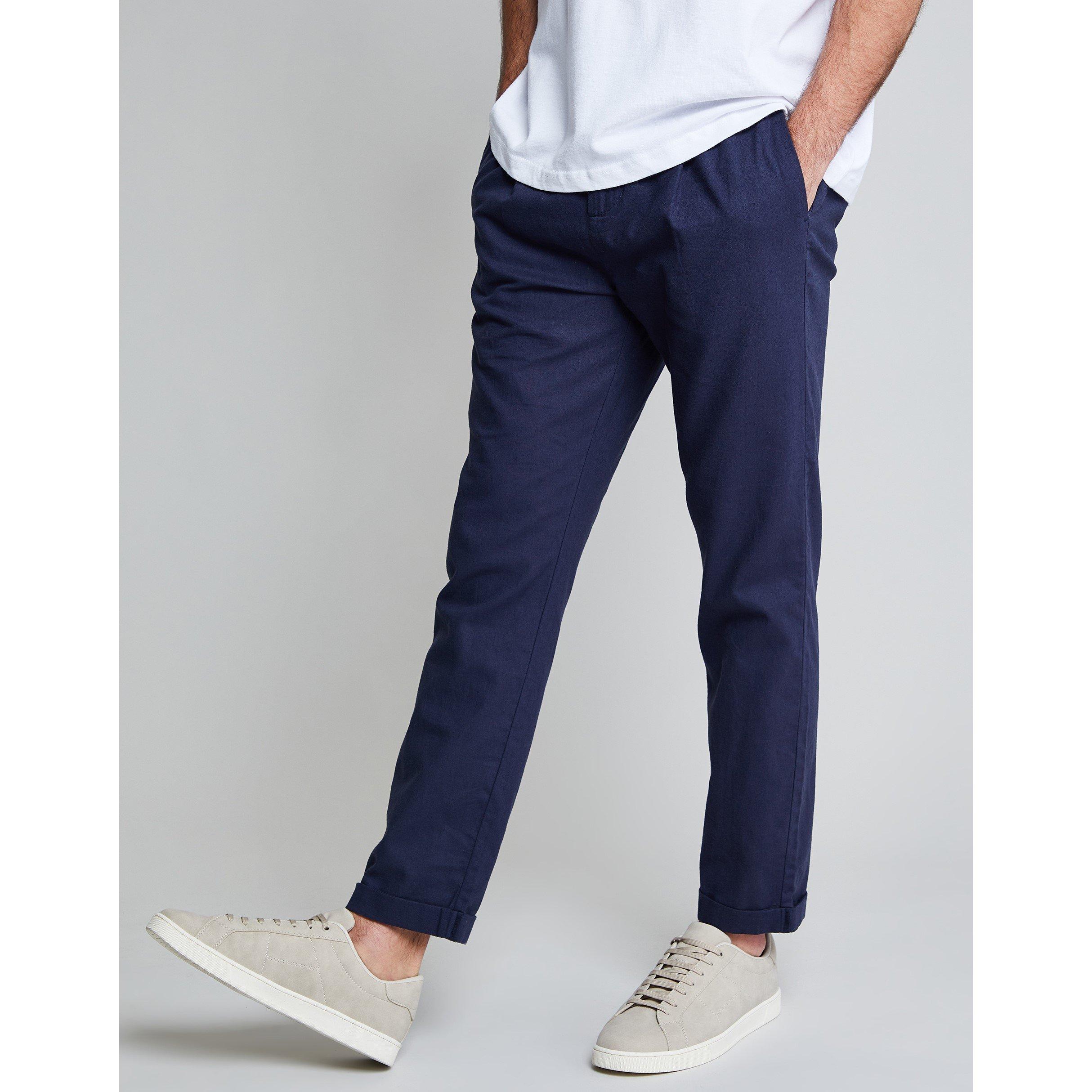 Threadbare Men's Cargo Trousers - Navy - 32W R