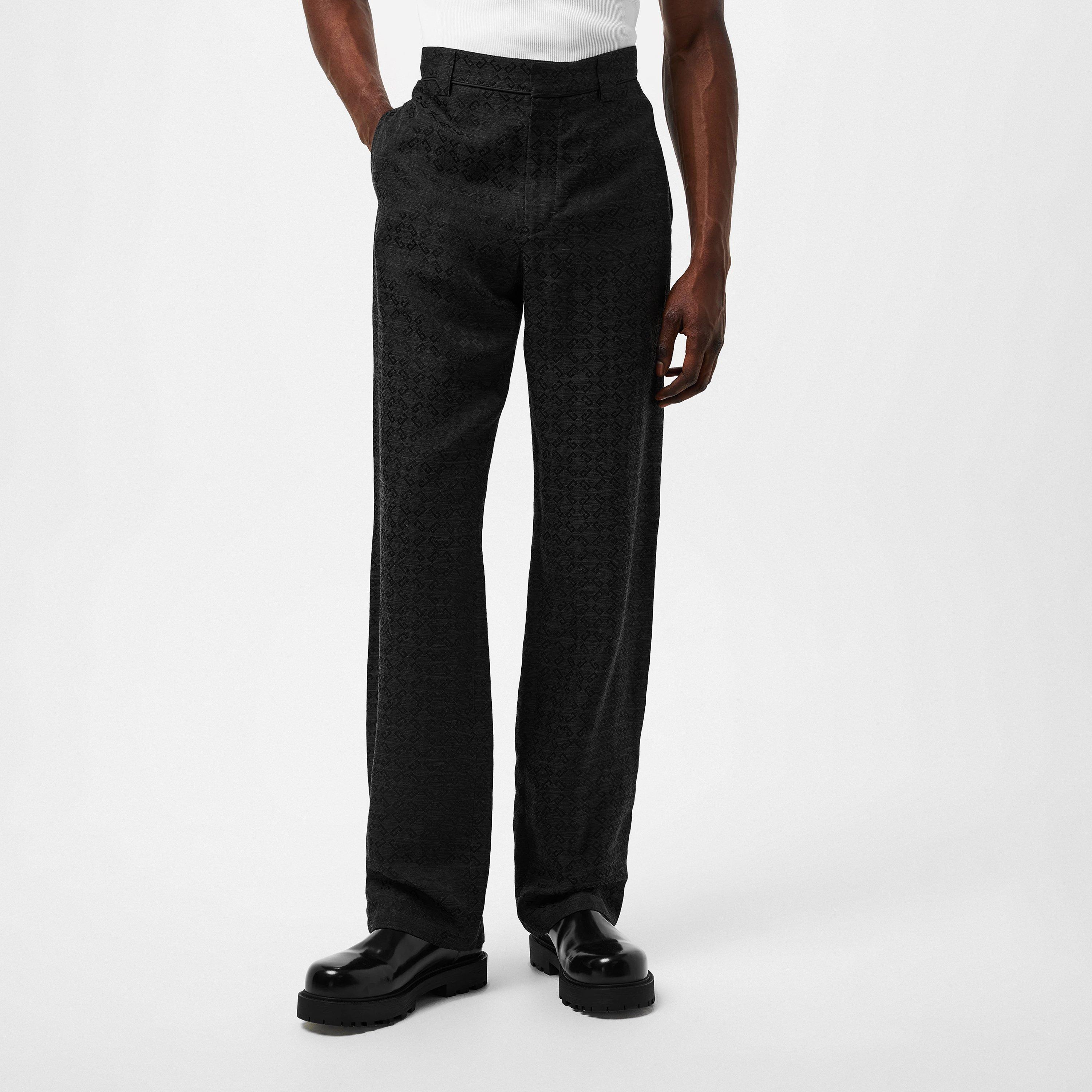 Dark Grey - GIVENCHY - Monogram Jacquard Trousers - 3