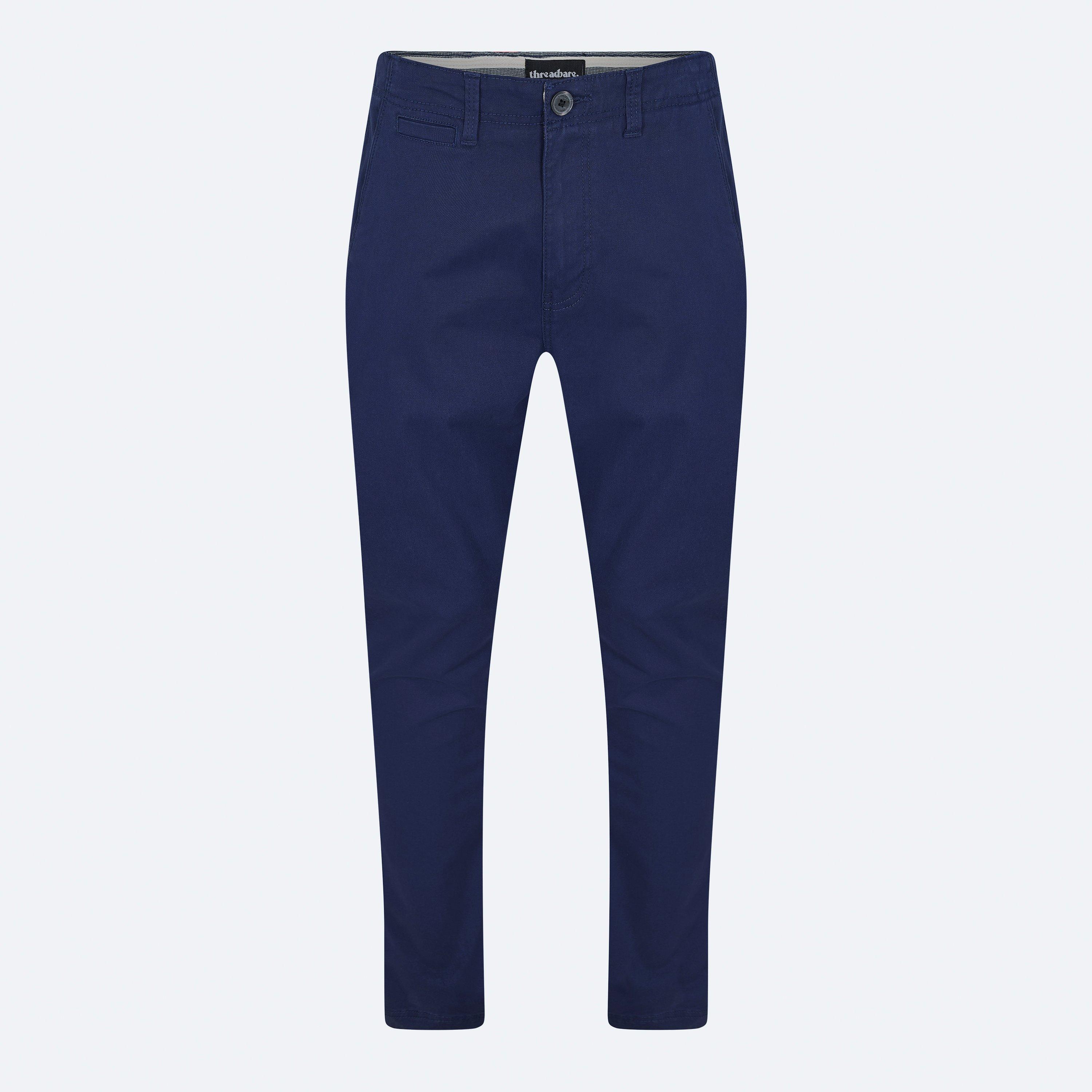 Threadbare Men's Cargo Trousers - Navy/Dark Stone - 32W R