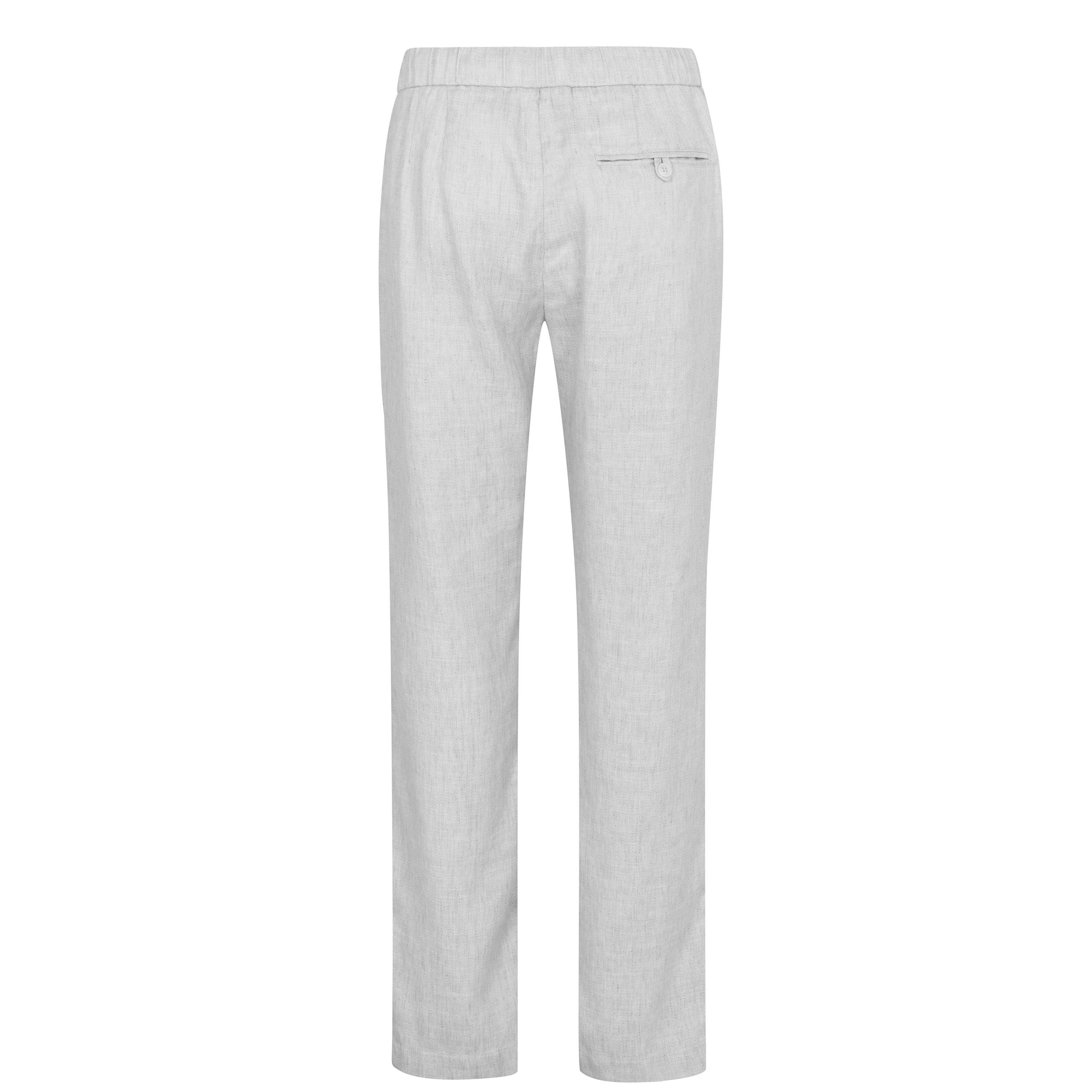 Light Grey - Frescobol Carioca - Oscar Linen Chinos - 5