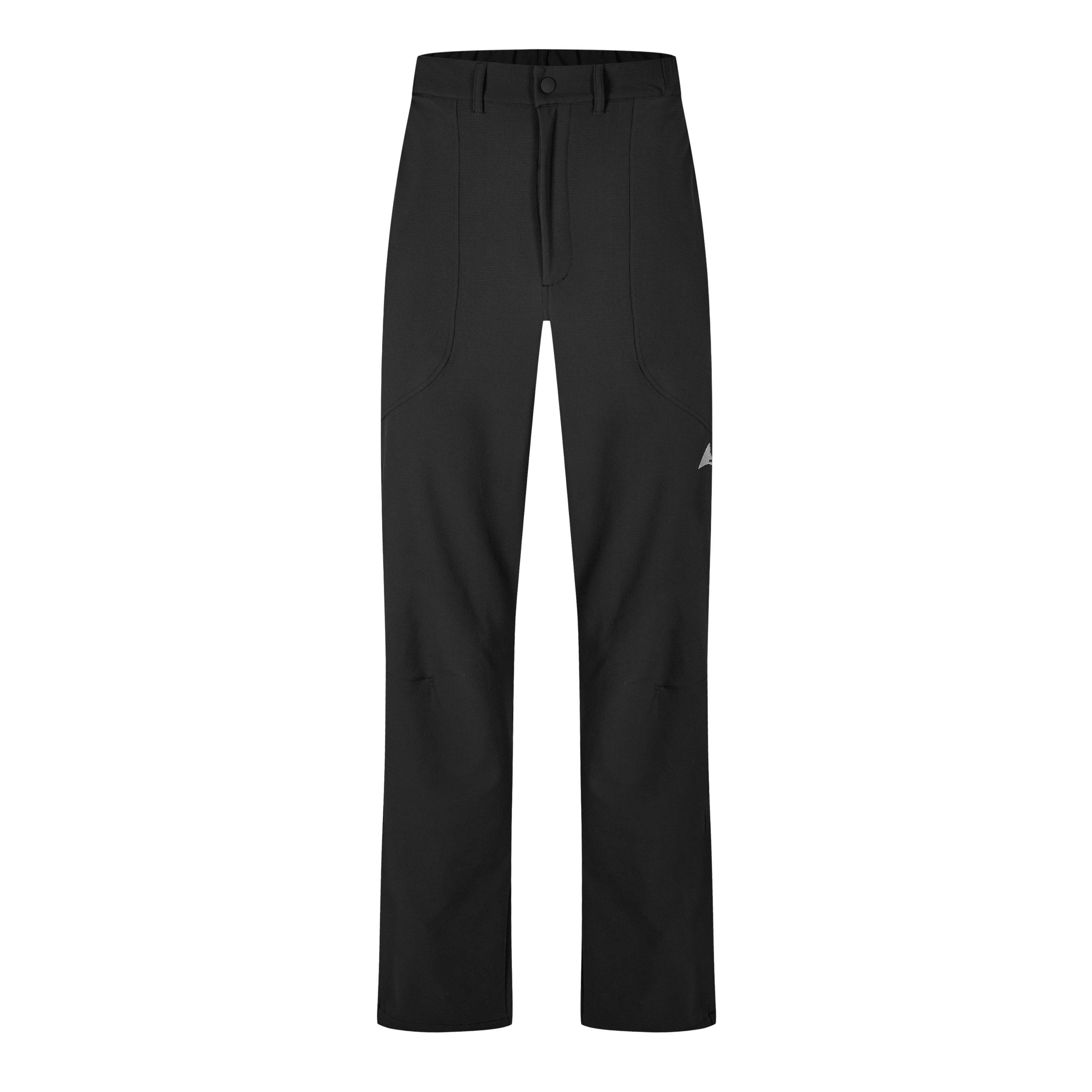 Black - ROA - Men's Nylon Stretch Straight Leg Trousers - 1