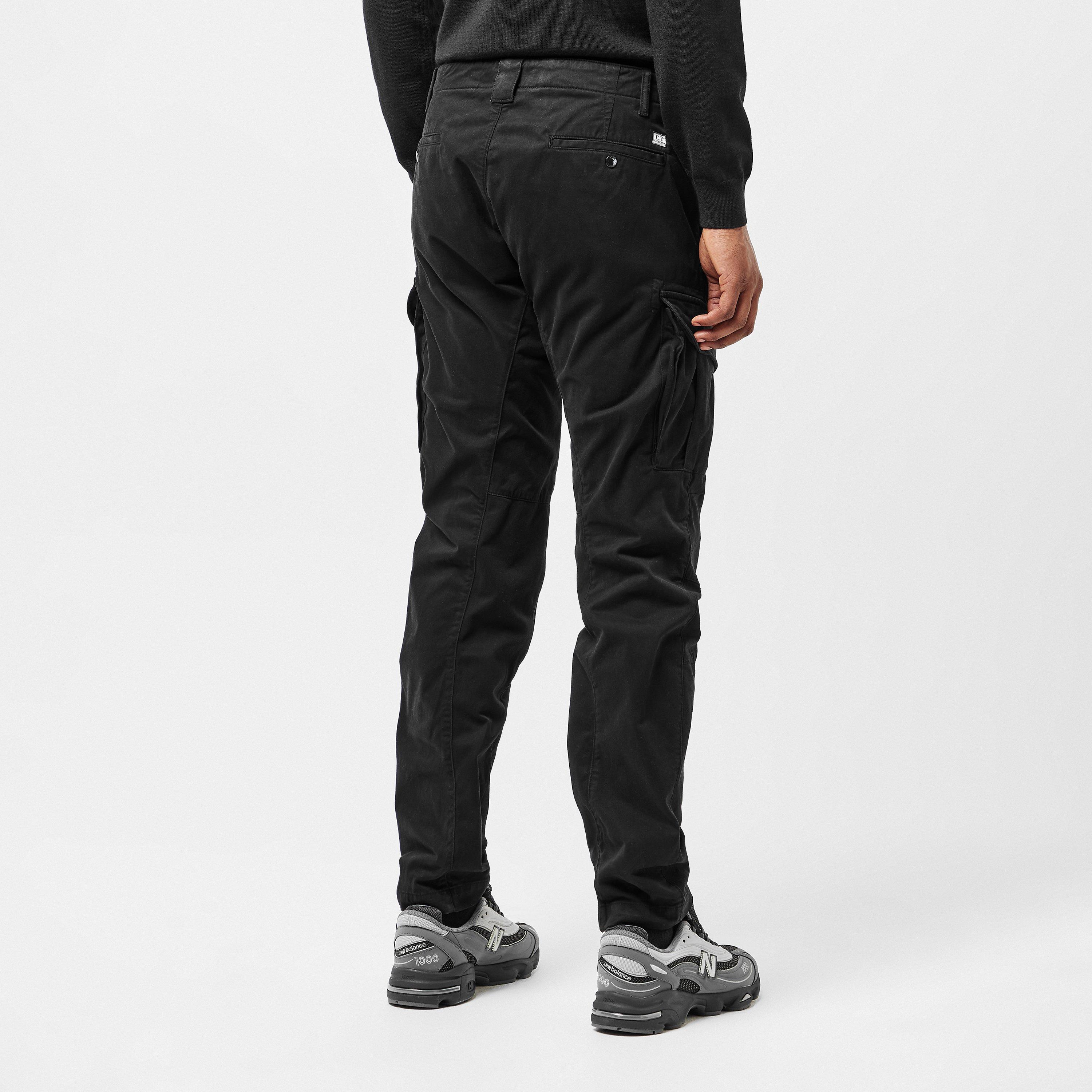 Black 999 - CP Company - Men's Sateen Cargo Trousers - 4