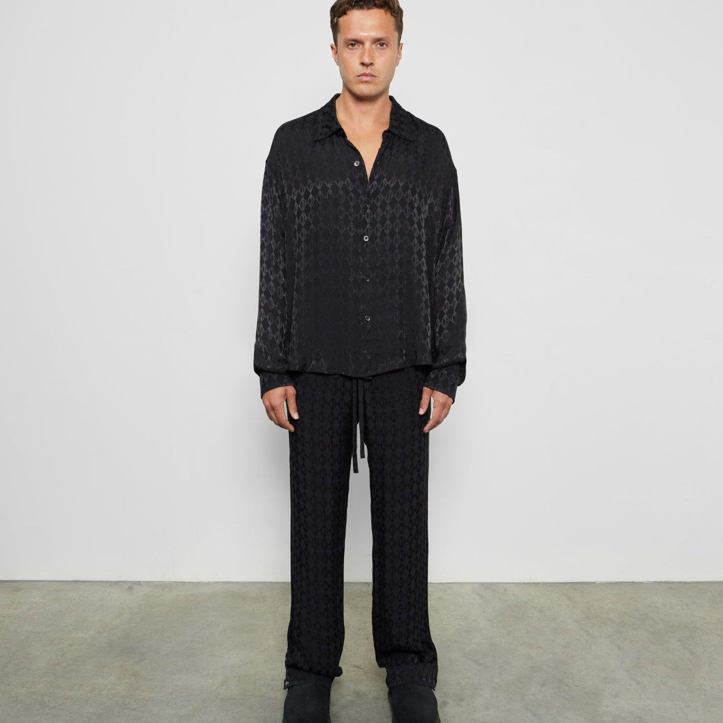 Black - Cole Buxton - Diamond Monogram Jogging Bottoms - 2