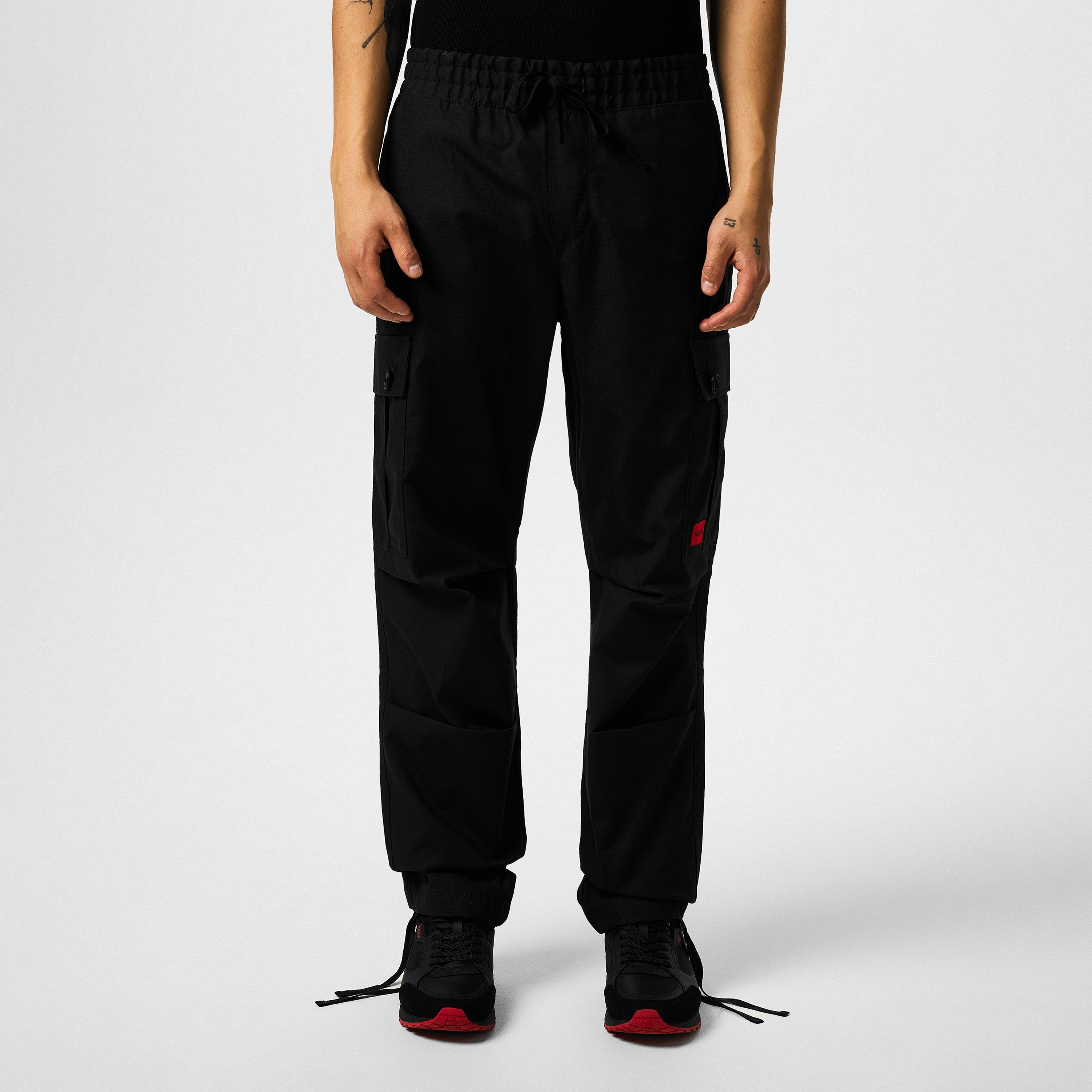 Black 001 - Hugo - Ripstop Cargo Trousers - 3