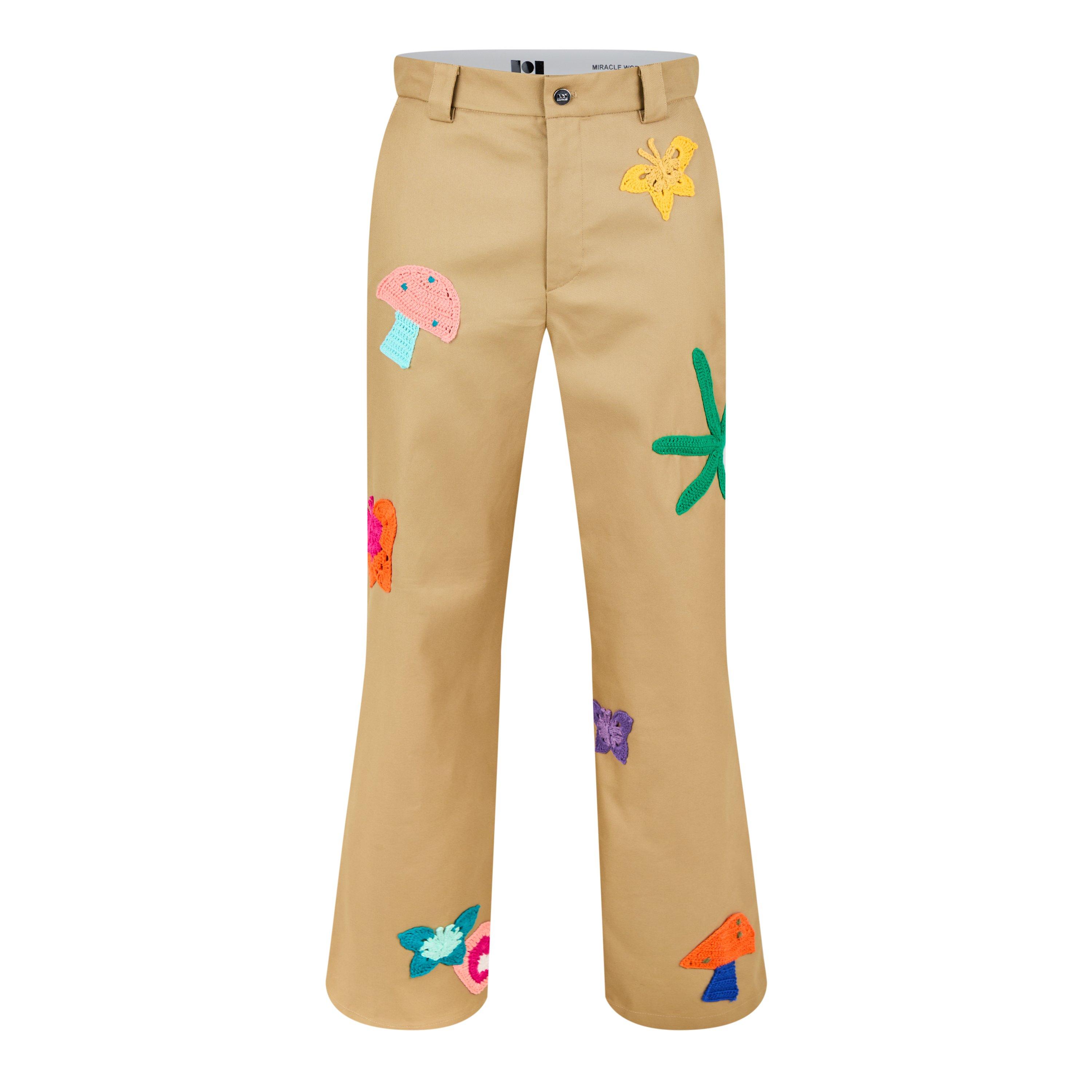 Sand - Nahmias - Men's Patch Work Straight Leg Trousers - 1