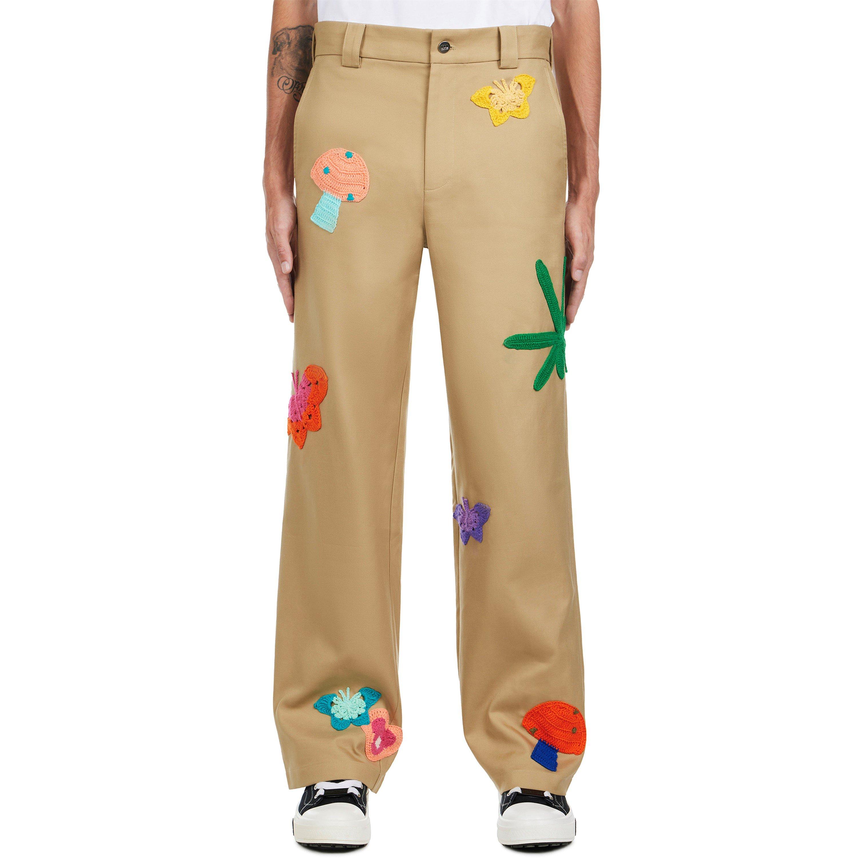 Sand - Nahmias - Men's Patch Work Straight Leg Trousers - 2