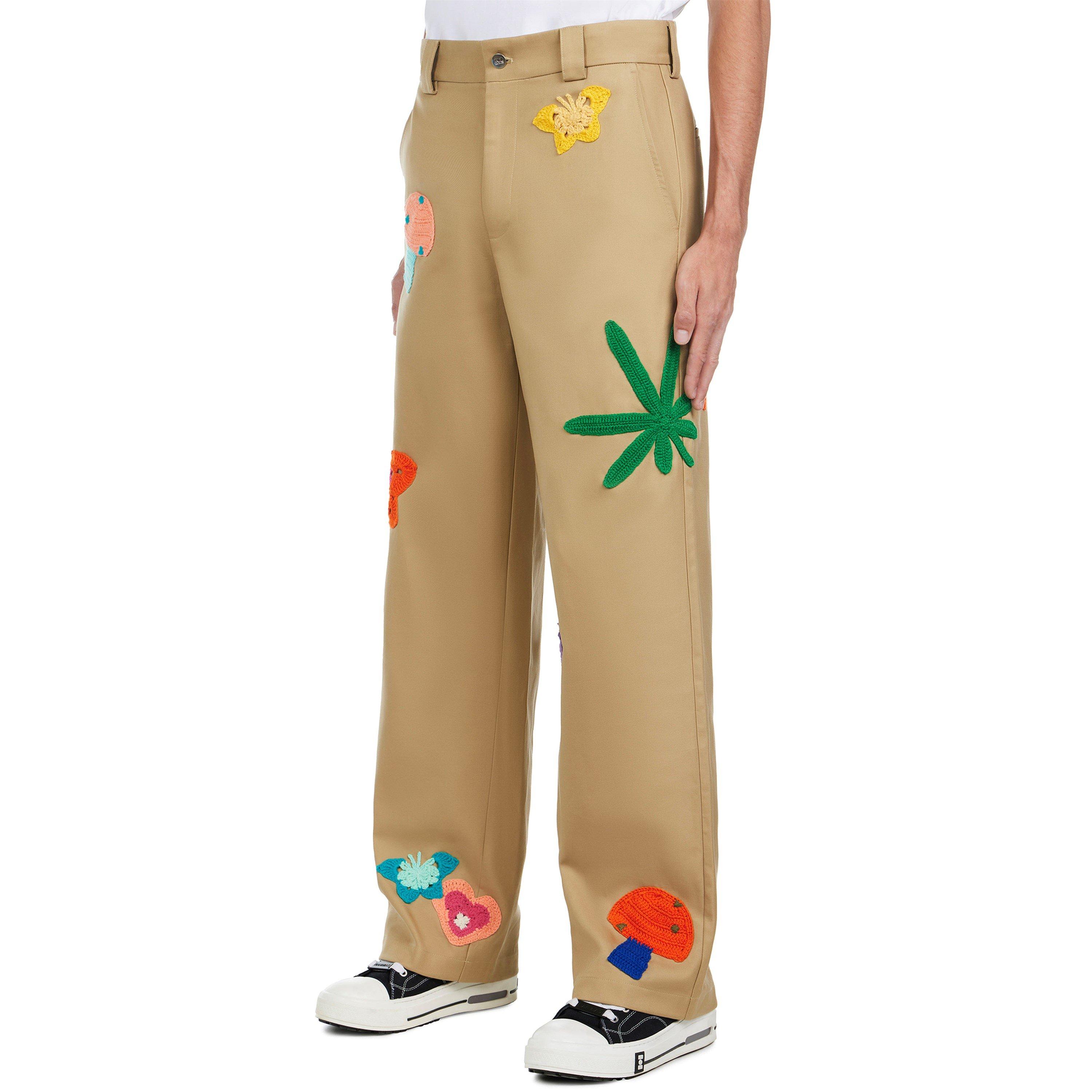 Sand - Nahmias - Men's Patch Work Straight Leg Trousers - 3