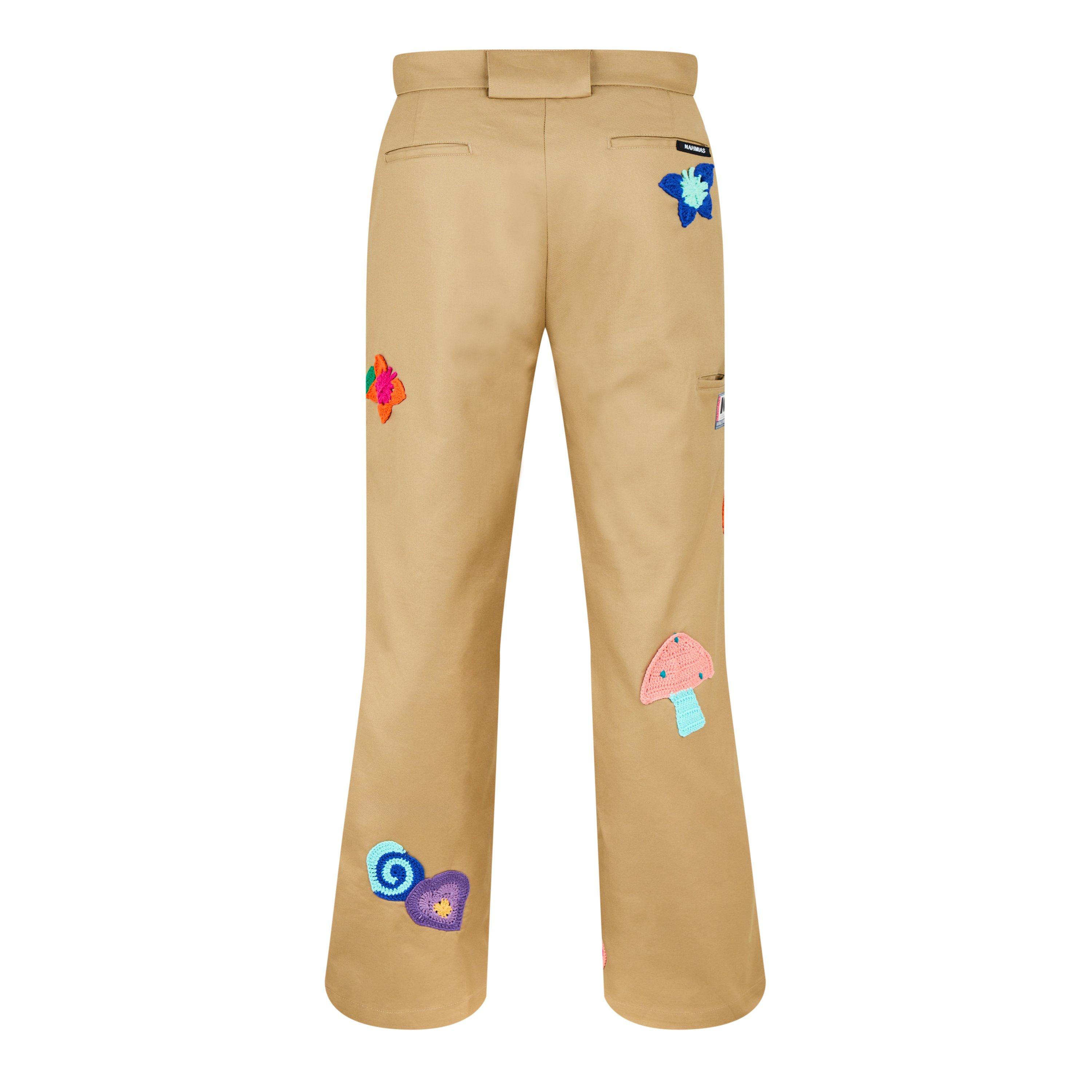 Sand - Nahmias - Men's Patch Work Straight Leg Trousers - 5