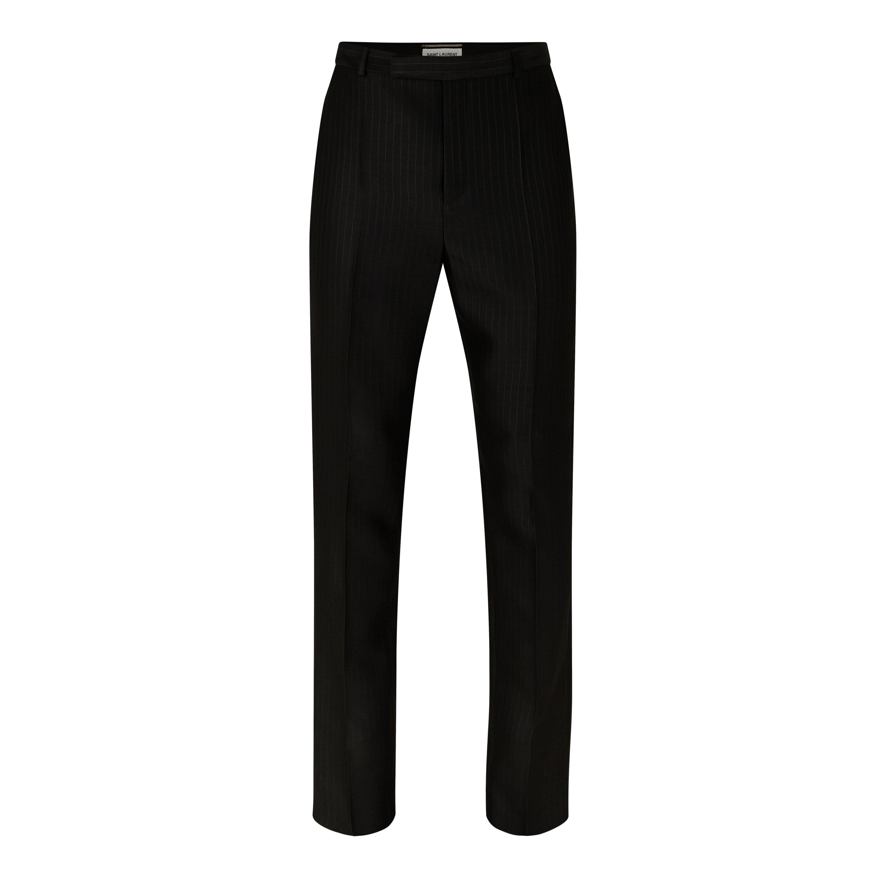 Noir - Saint Laurent - Tuxedo Trousers - 5