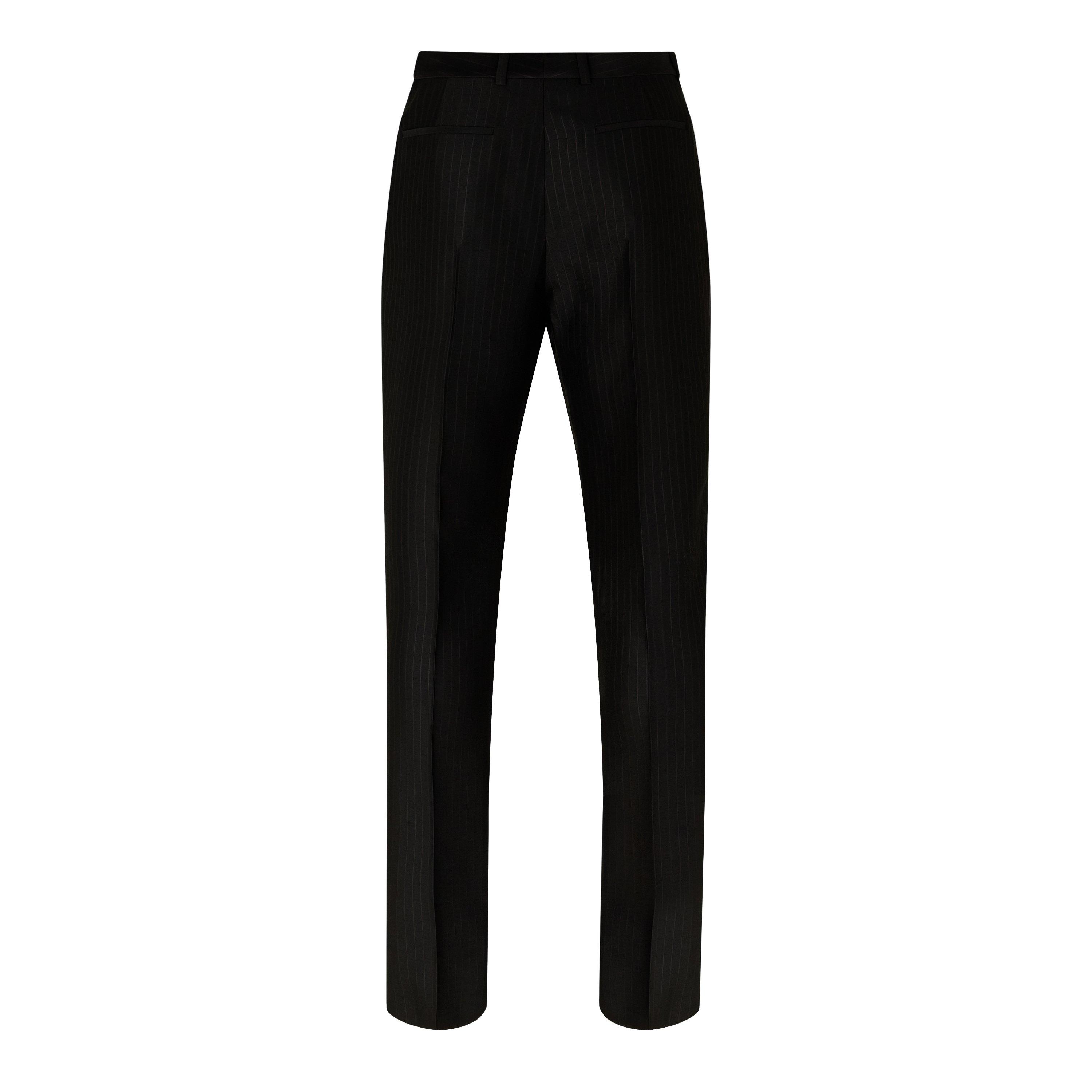 Noir - Saint Laurent - Tuxedo Trousers - 6
