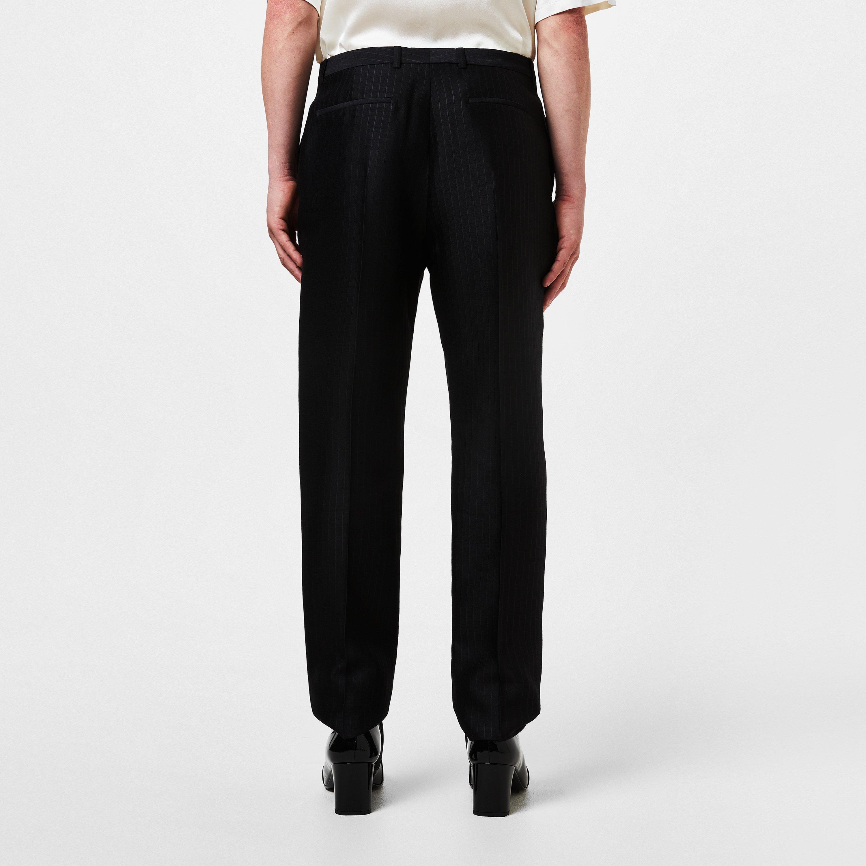 Noir - Saint Laurent - Tuxedo Trousers - 3
