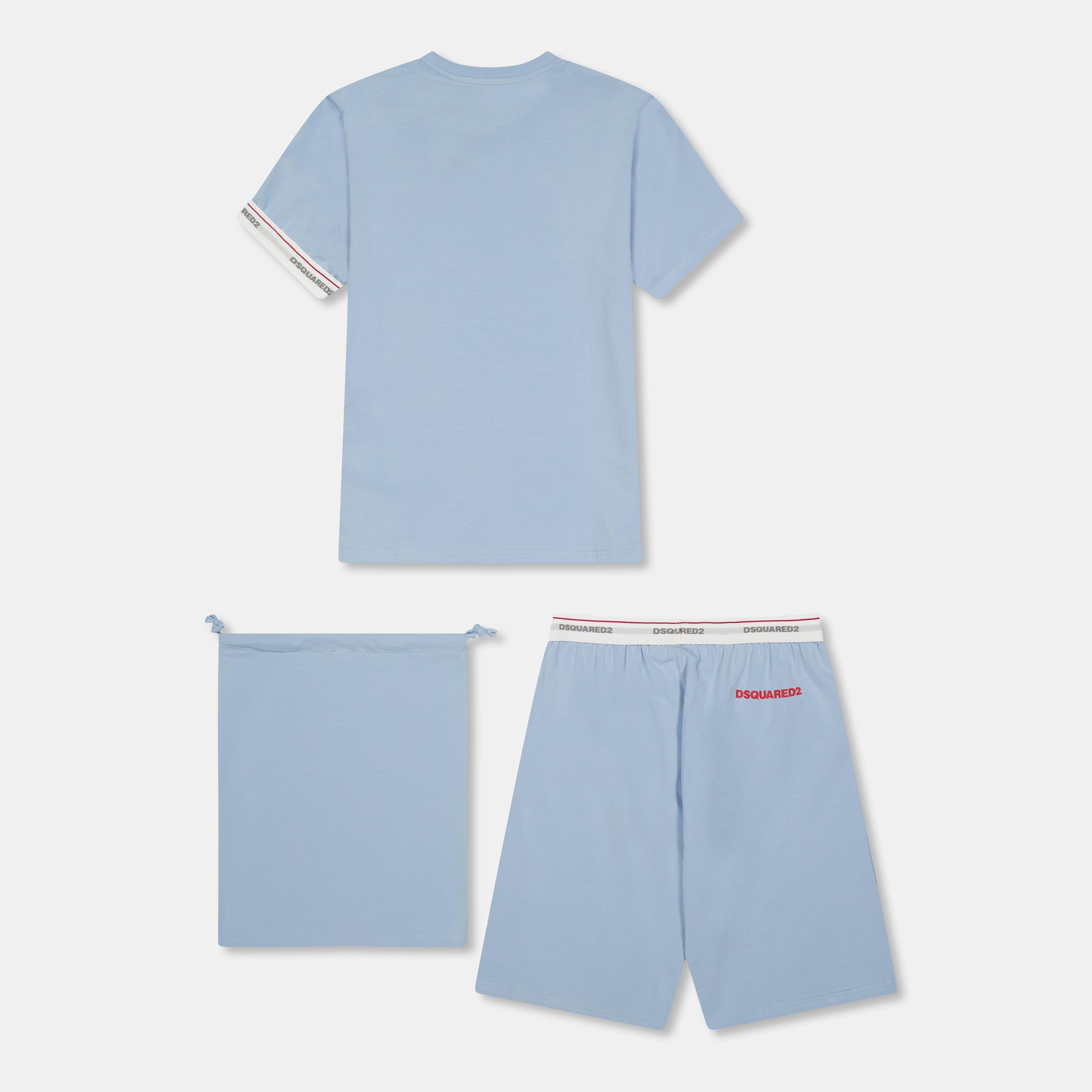 Blue DQ814 - DSquared2 - DSQ Tee & Shorts Jn61 - 2