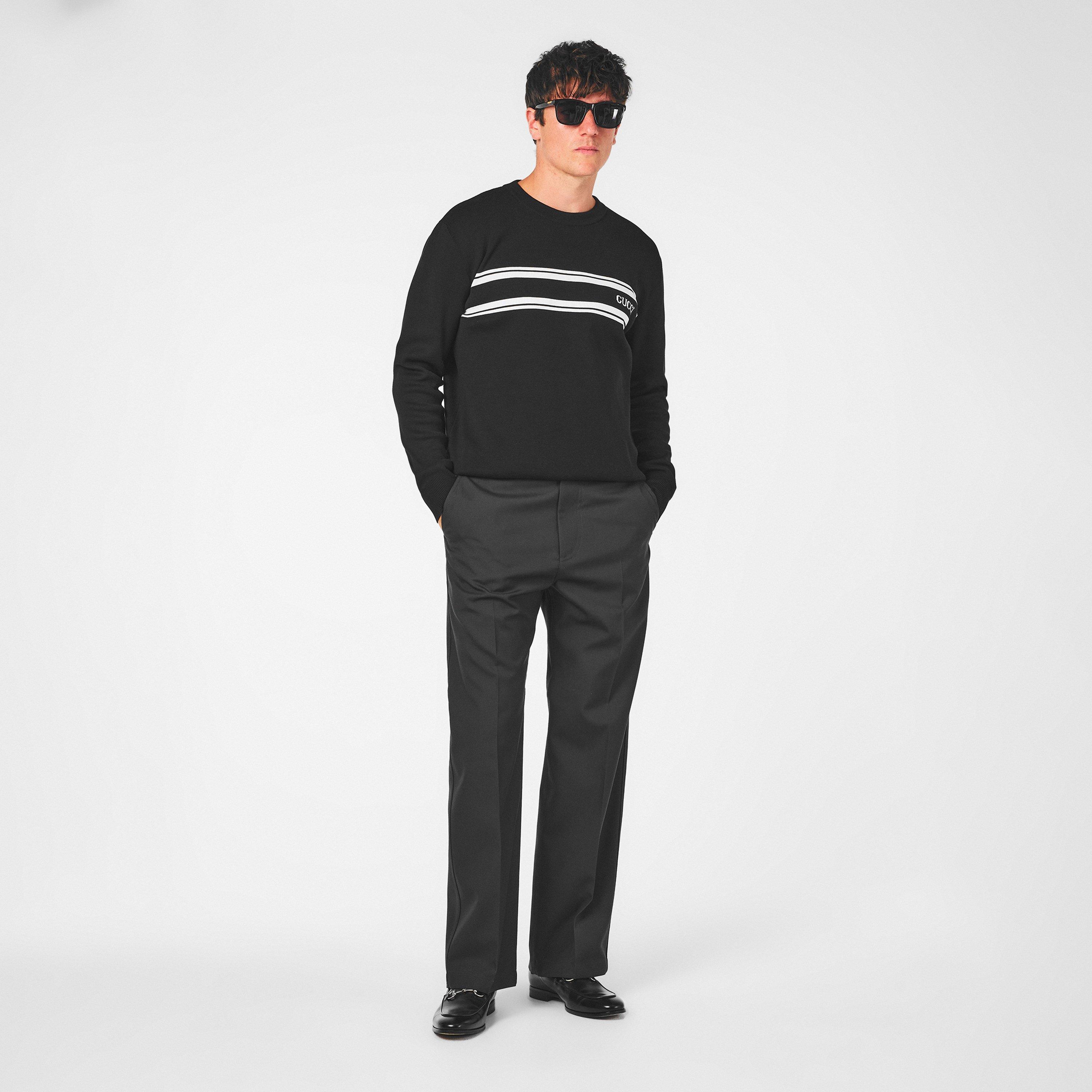Space Grey - Gucci - Wool Straight Leg Trousers - 6