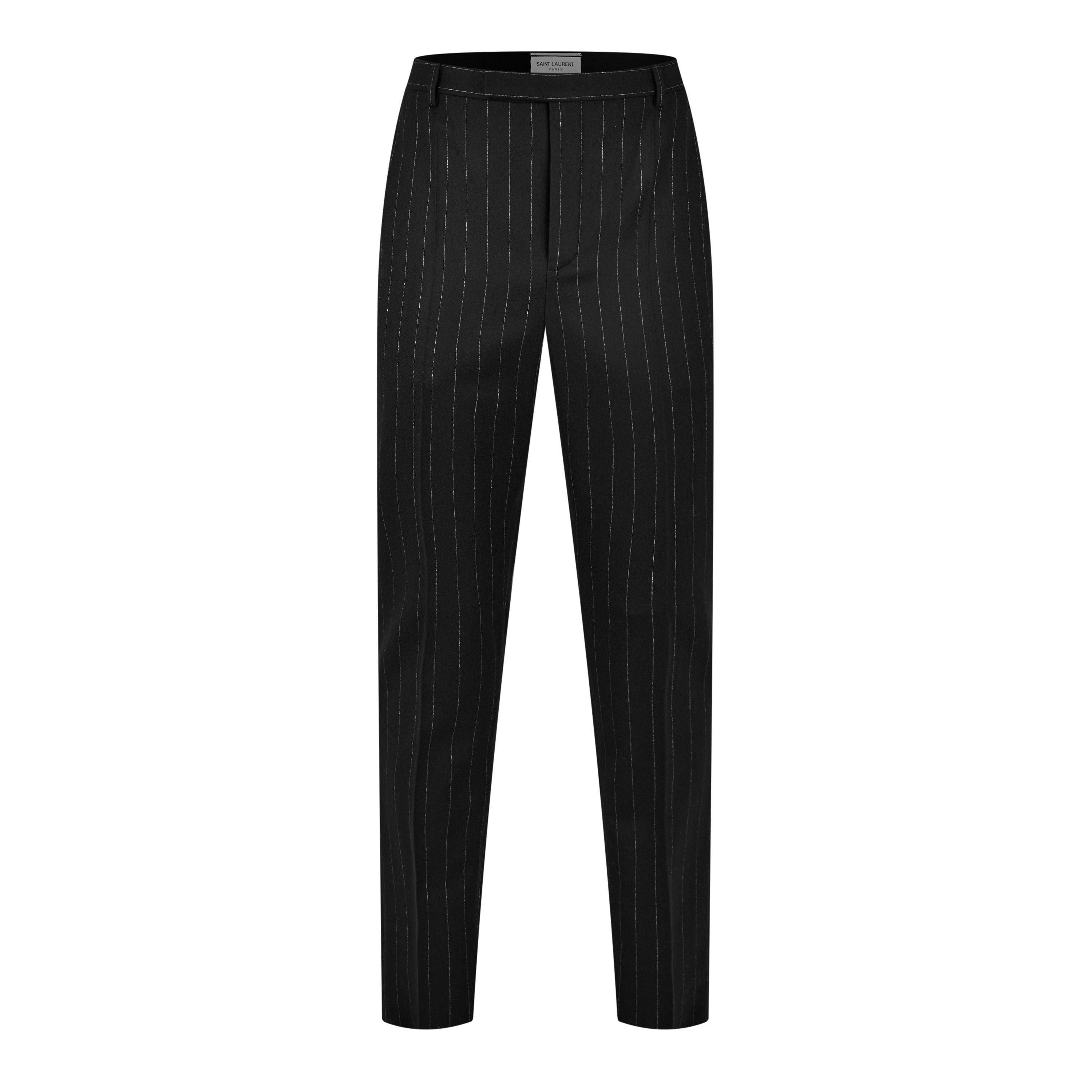 Noir Craie - Saint Laurent - Men's Tuxedo Skinny Trousers - 6