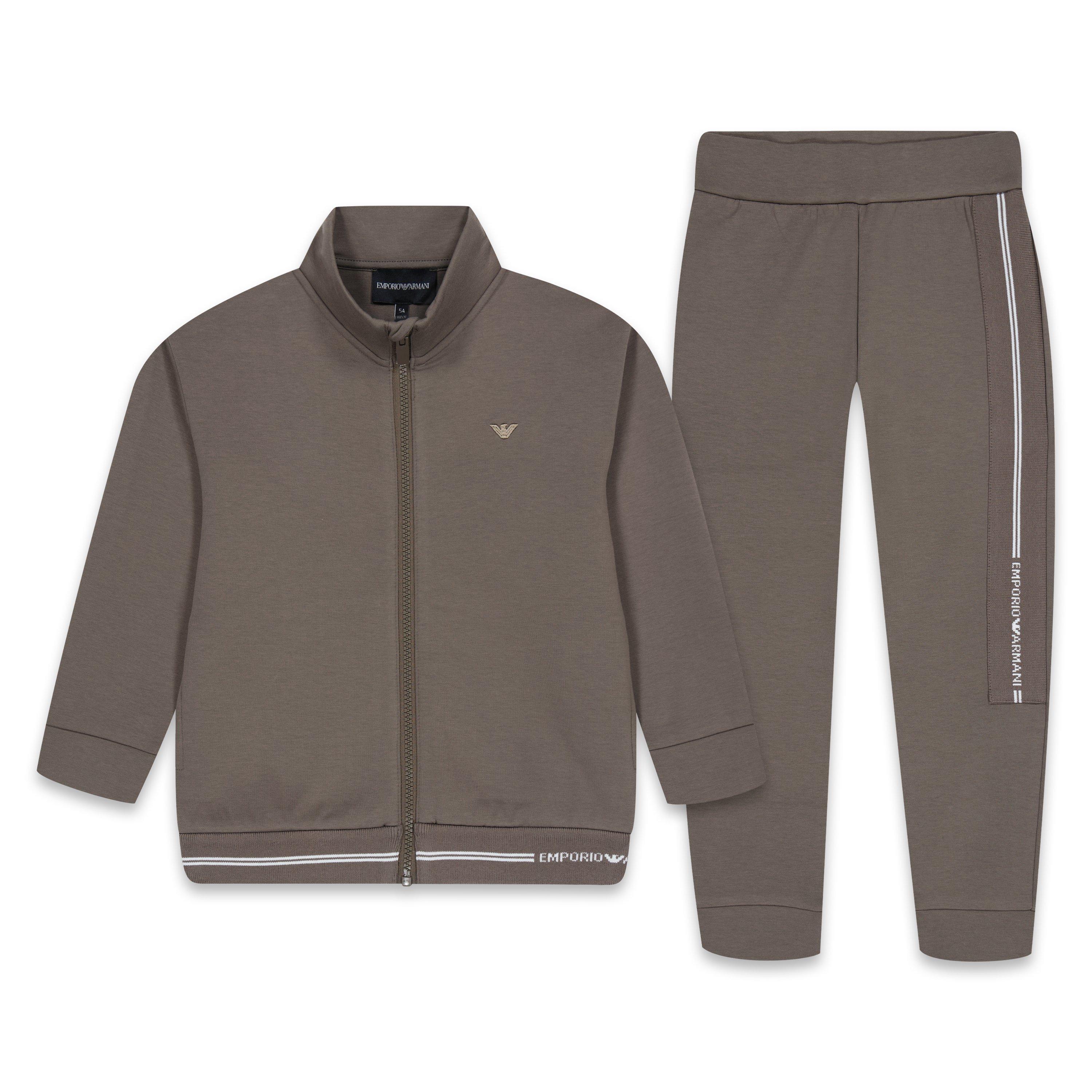 Emporio Armani Logo-Tape Zip-Up Tracksuit Set Junior Boys