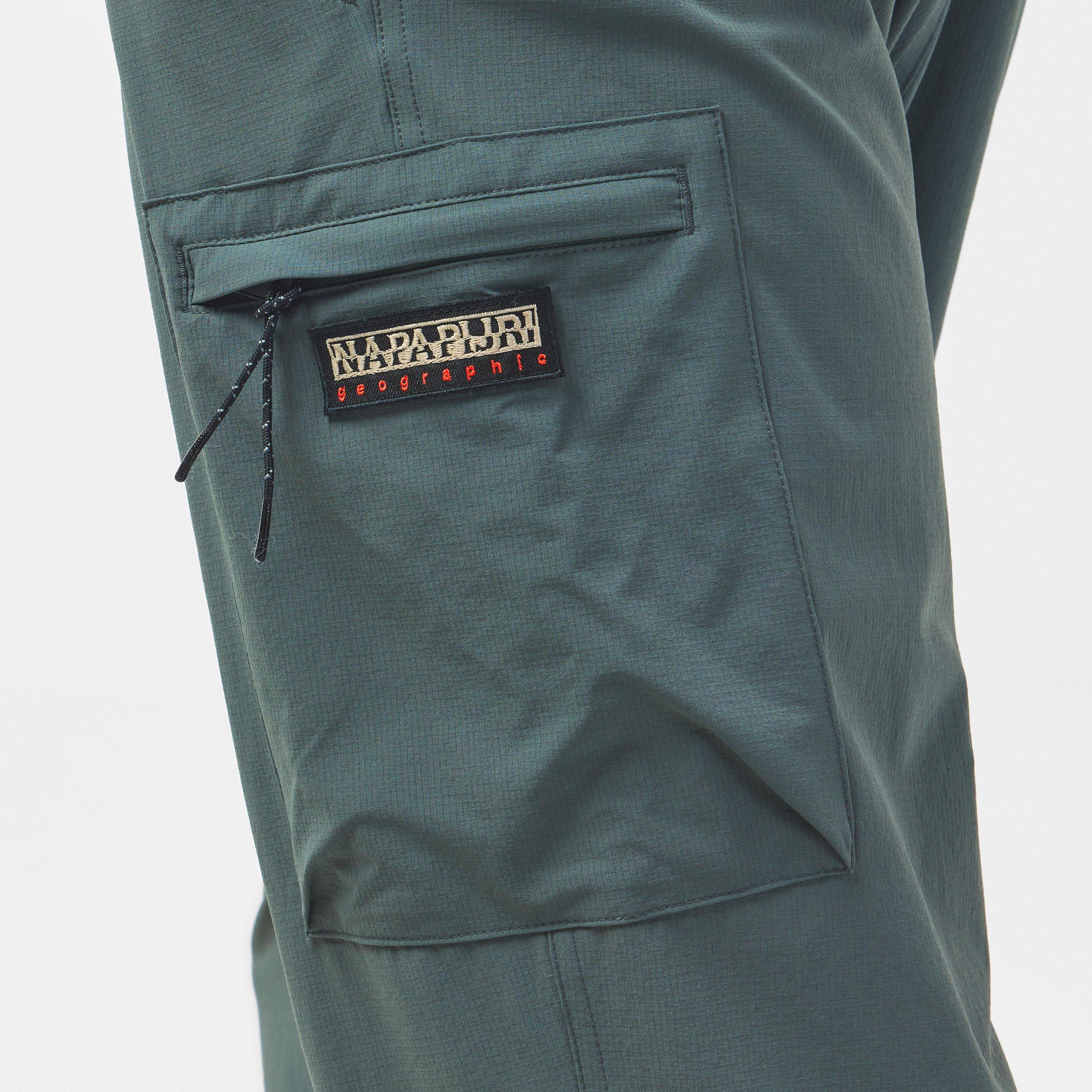 Green - Napapijri - Men's Mavers Cargo Trousers - 5