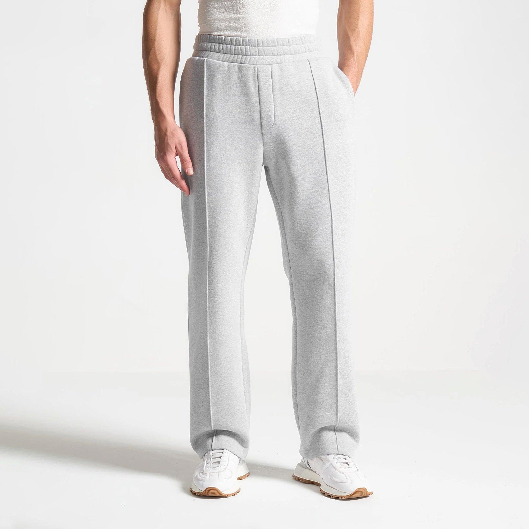 Grey - Maniere De Voir - Men’s Issac 420GSM Pintuck Joggers - 3