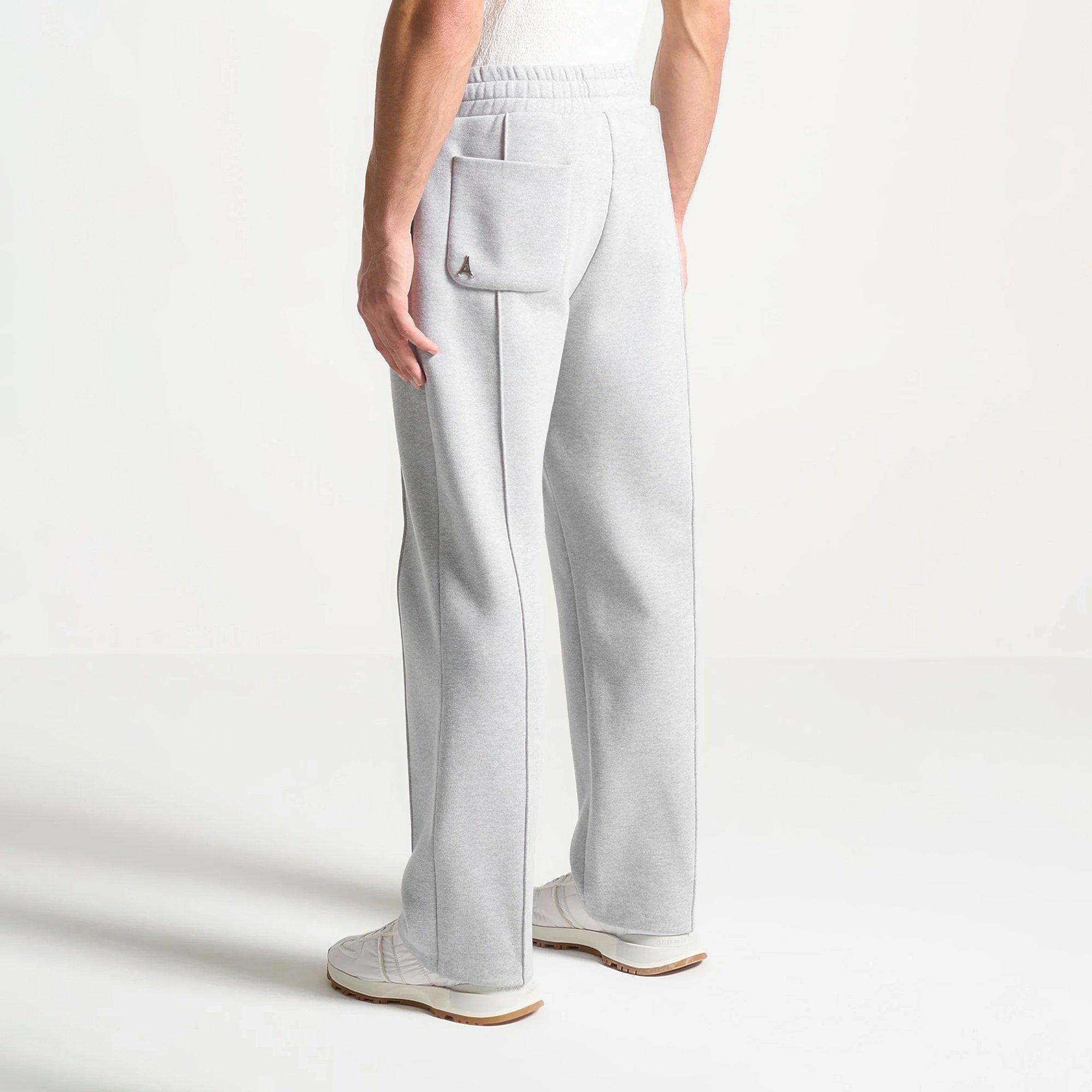 Grey - Maniere De Voir - Men’s Issac 420GSM Pintuck Joggers - 4