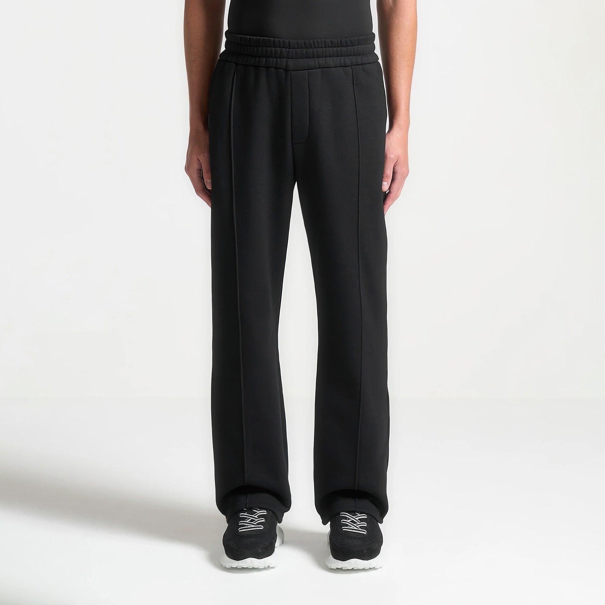 Black - Maniere De Voir - Men’s 420GSM Pintuck Joggers - 3