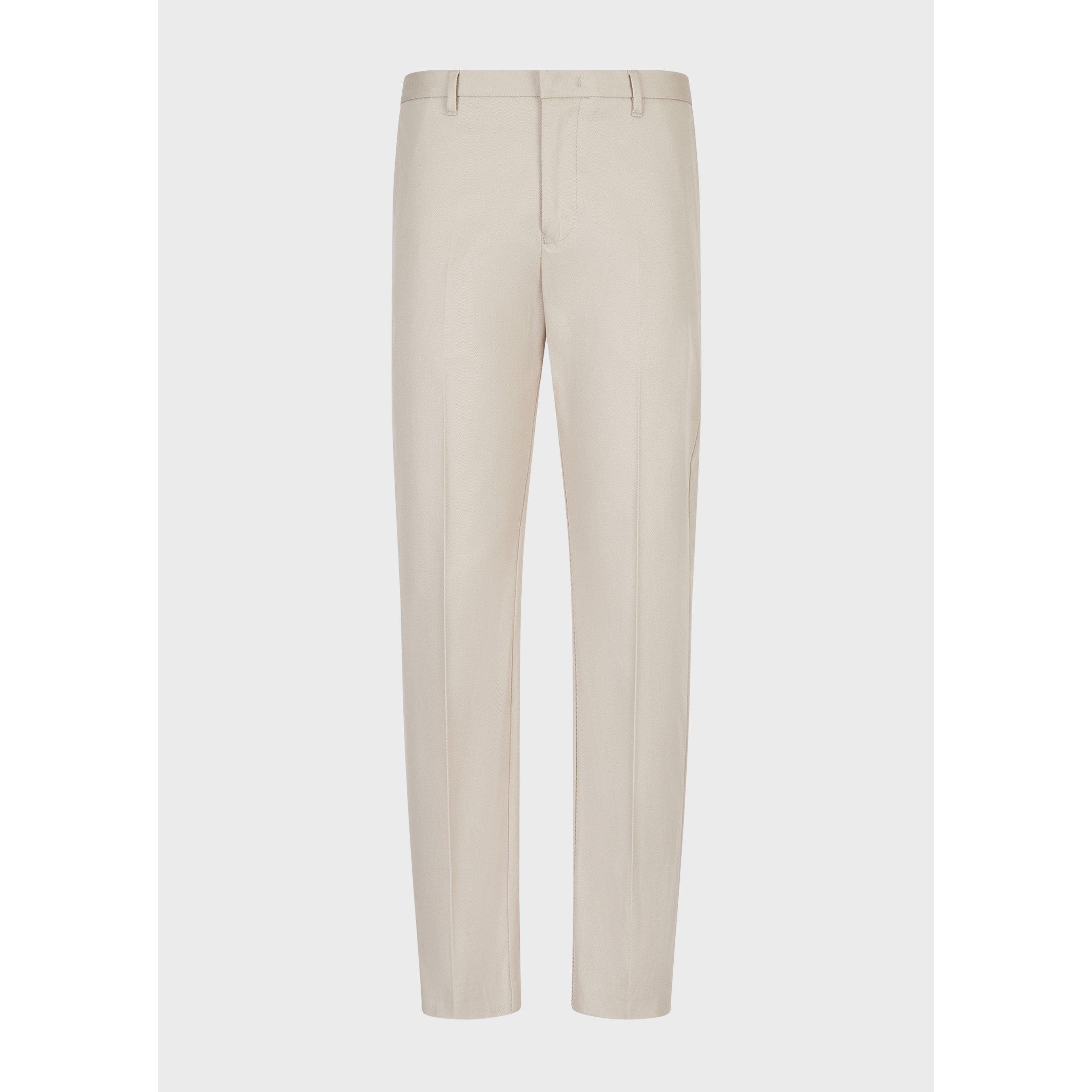 Emporio Armani Men's Straight Leg Trousers - Light Beige - Size 42