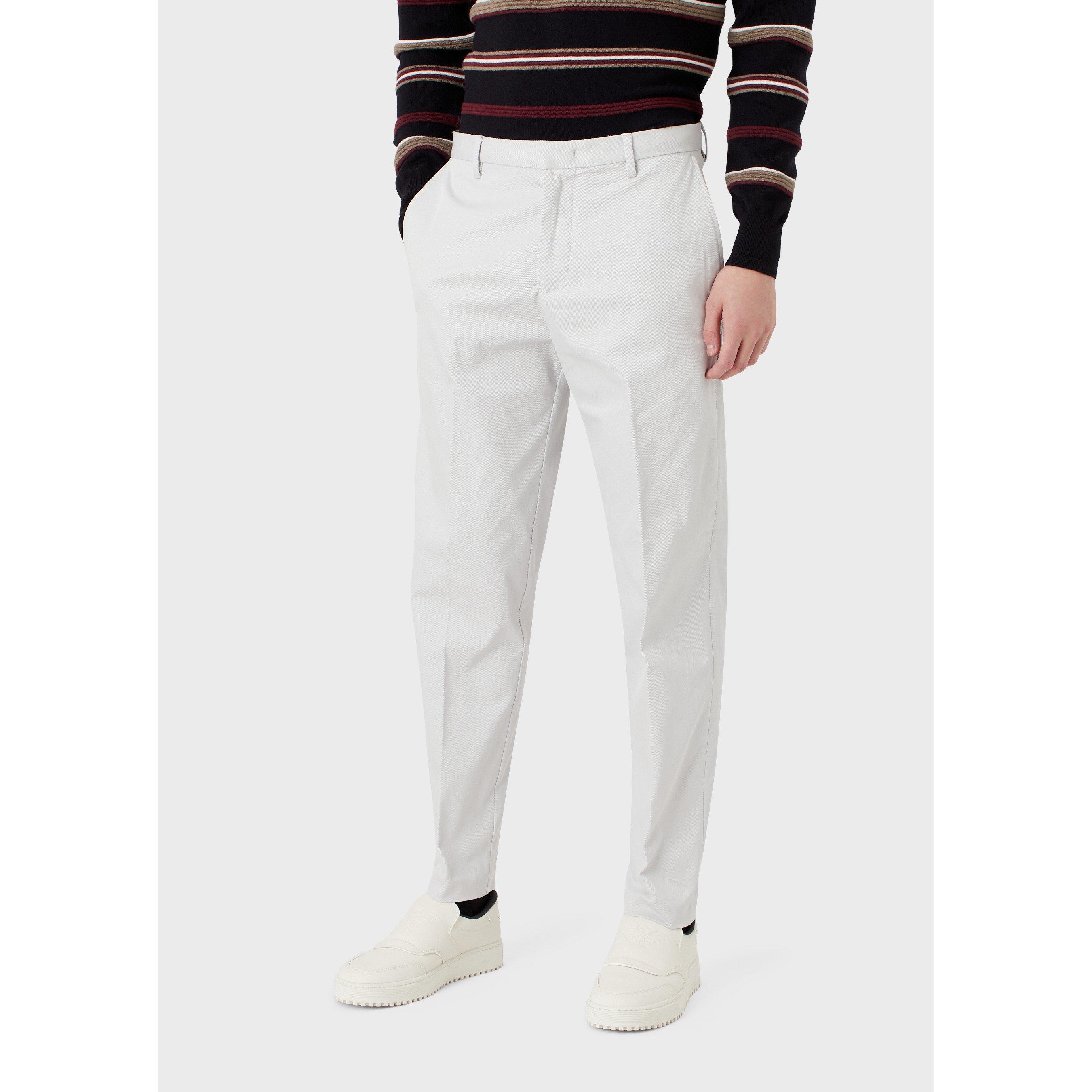 Oyster Mushroom - Emporio Armani - Men's Straight Leg Trousers - 2
